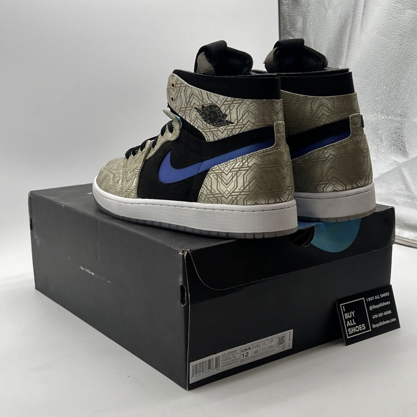 Size 12 - Air Jordan 1 Zoom Comfort Gold Laser (DQ0659-700)
