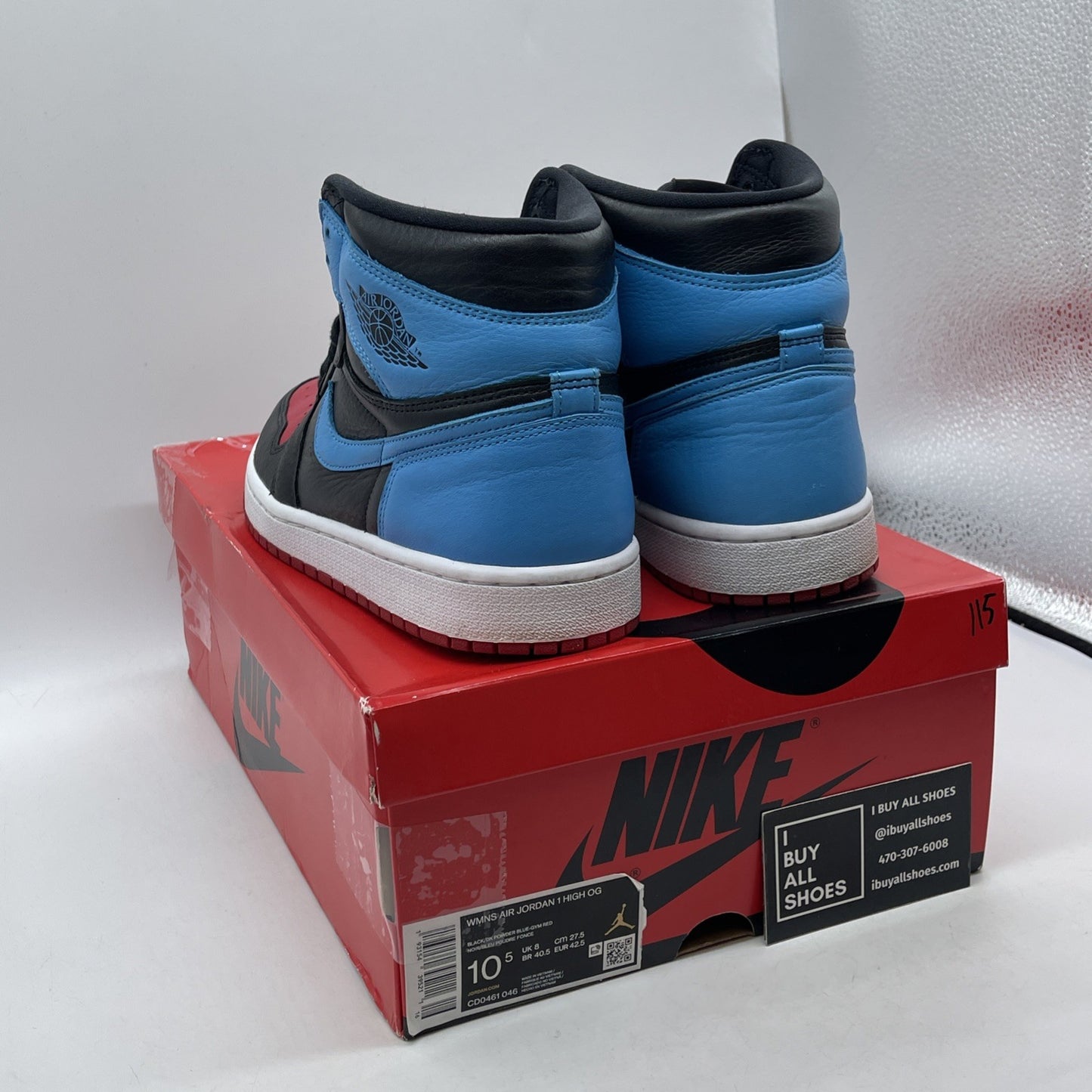 Size 10.5 - Jordan 1 High OG UNC To Chicago 2020 Black Leather (CD0461-046)