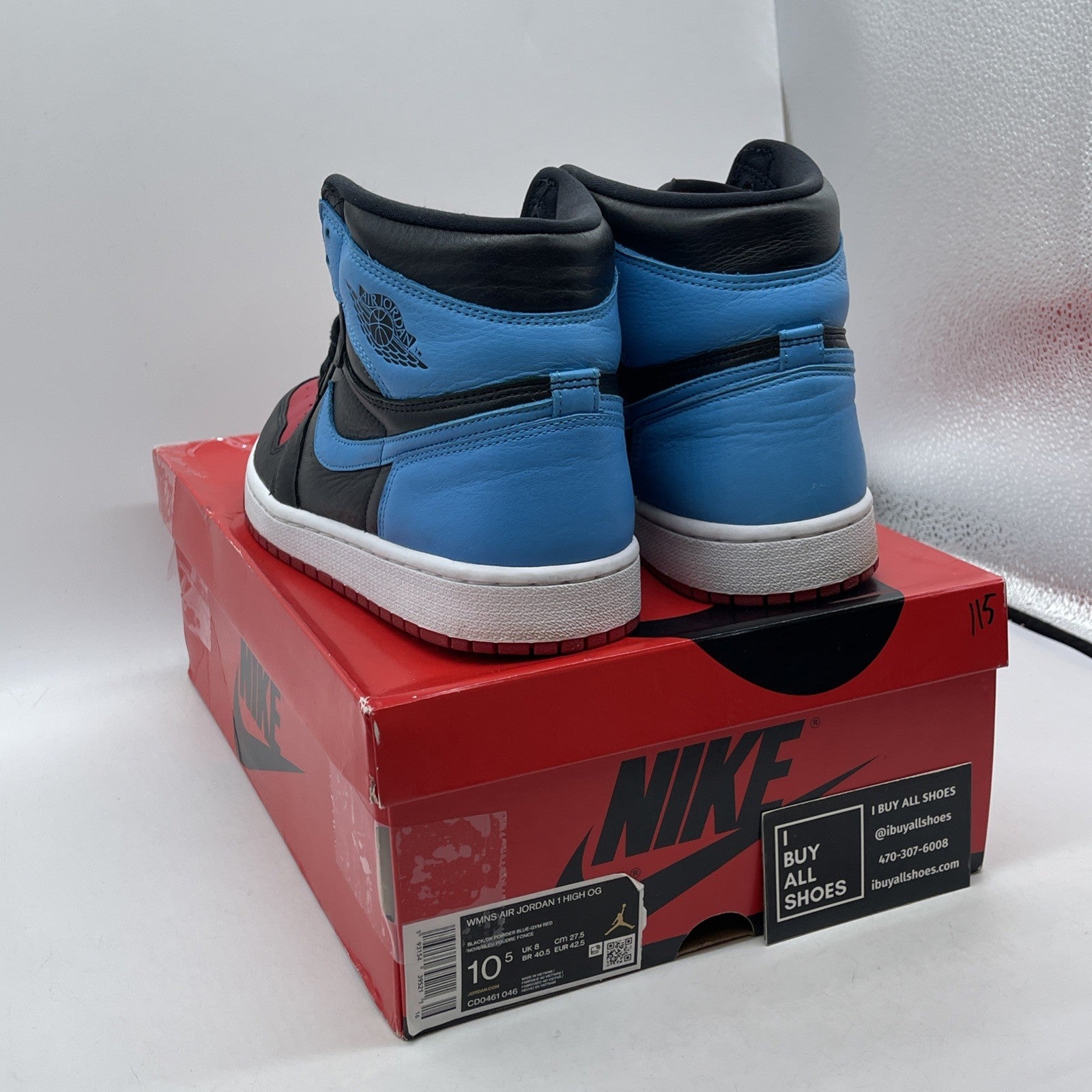 Size 10.5 - Jordan 1 High OG UNC To Chicago 2020 Black Leather (CD0461-046)
