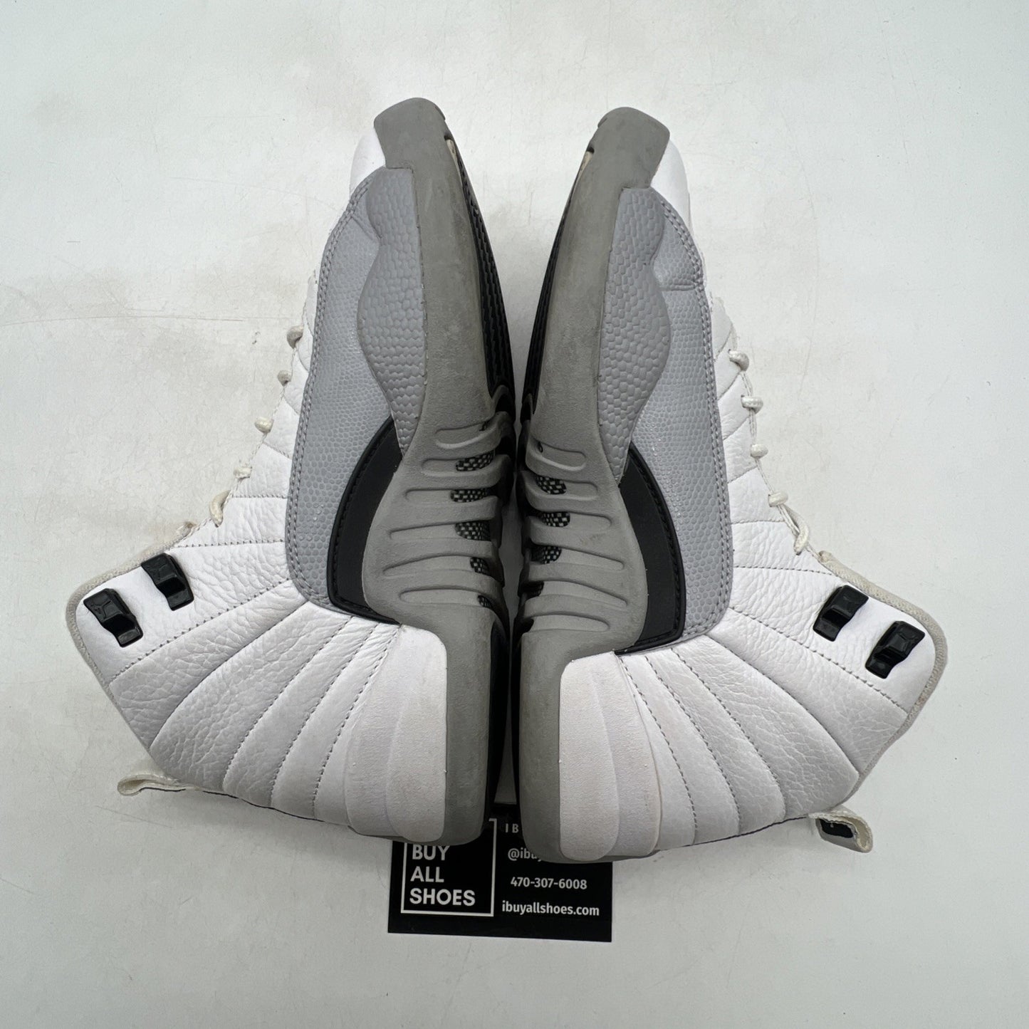 Size 5.5Y - Nike Air Jordan 12 Retro Wolf Grey White Black Leather (510815-108)