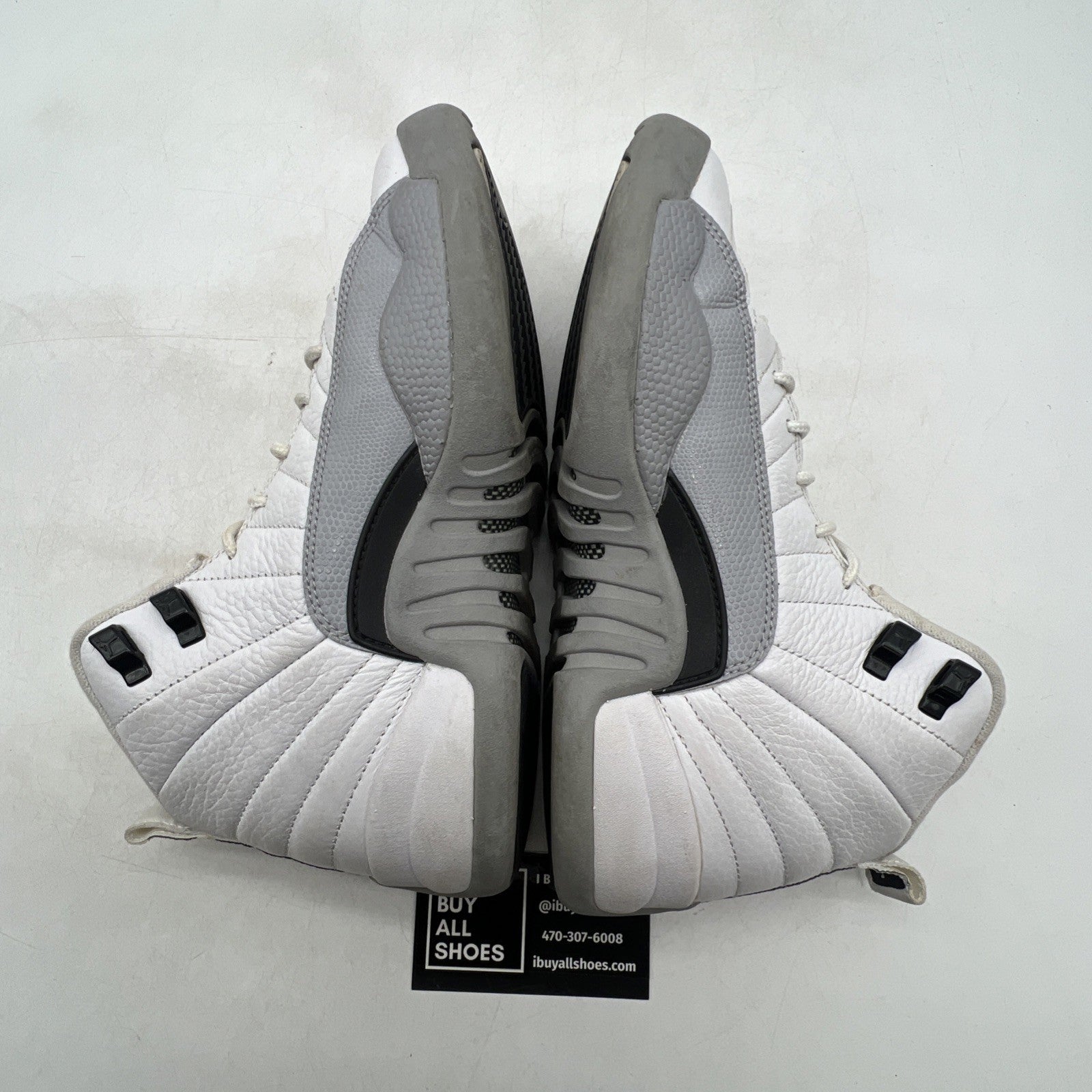 Size 5.5Y - Nike Air Jordan 12 Retro Wolf Grey White Black Leather (510815-108)