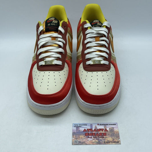 Size 11 - Nike Air Force 1 '07 LV8 Little Accra Yellow Red White (DV4463-600)