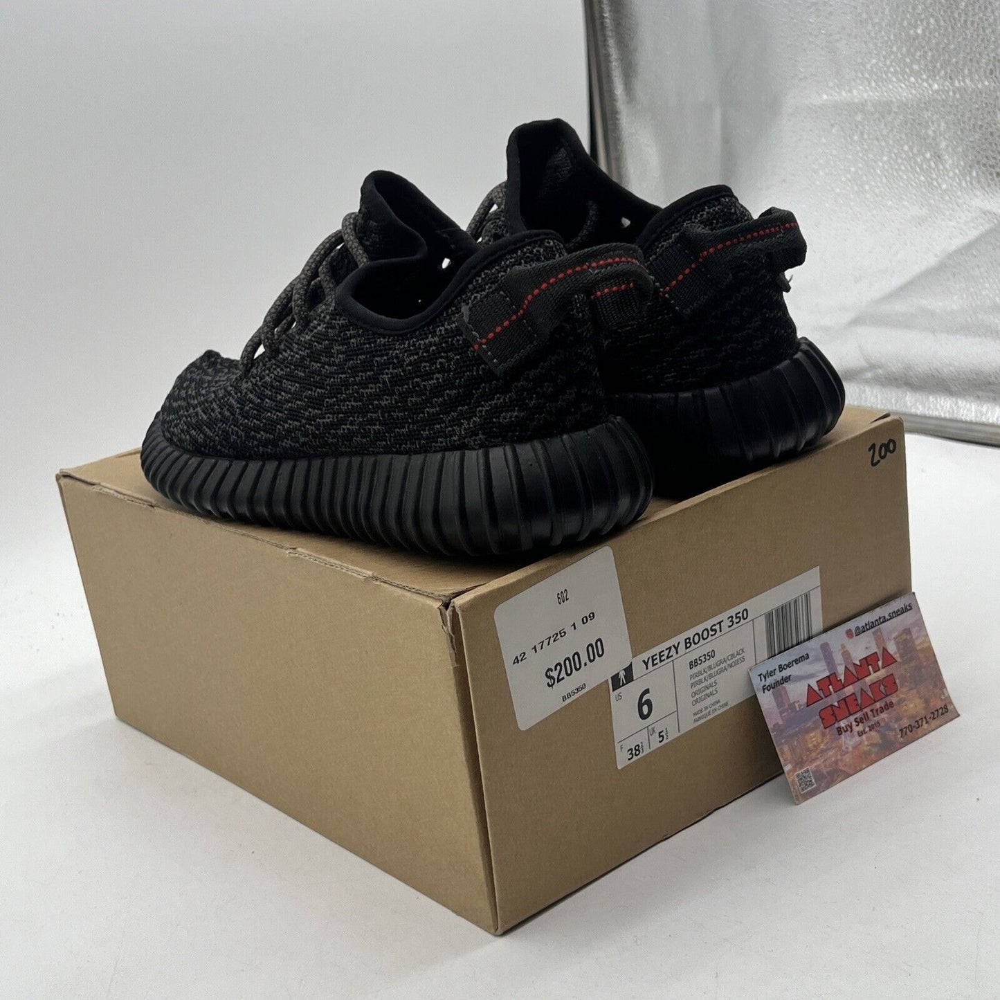 Size 6 - adidas Yeezy Boost 350 2016 Pirate Black Red (BB5350)