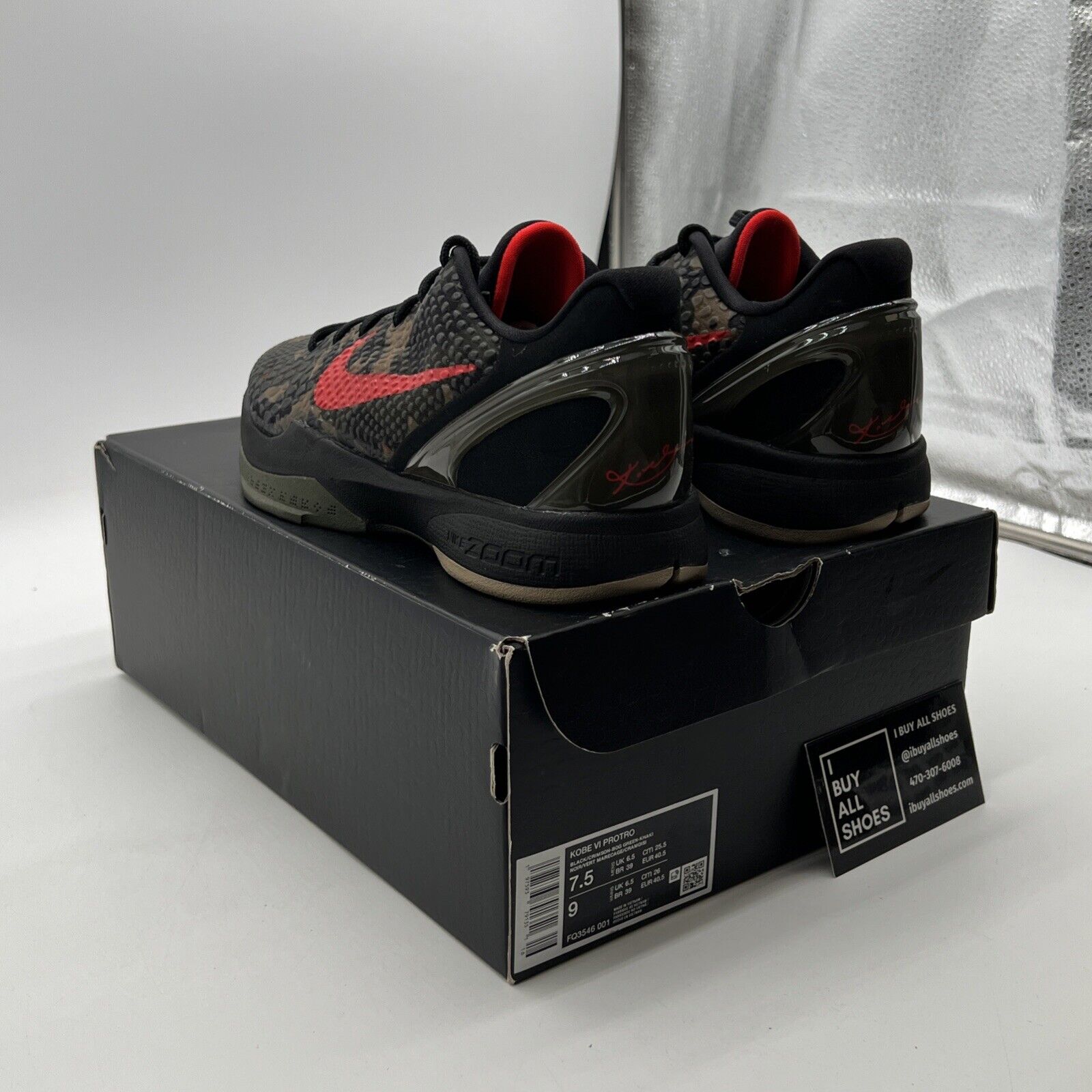 Size 7.5 - Nike Zoom Kobe 6 Protro 2024 Italian Camo (FQ3546-001)