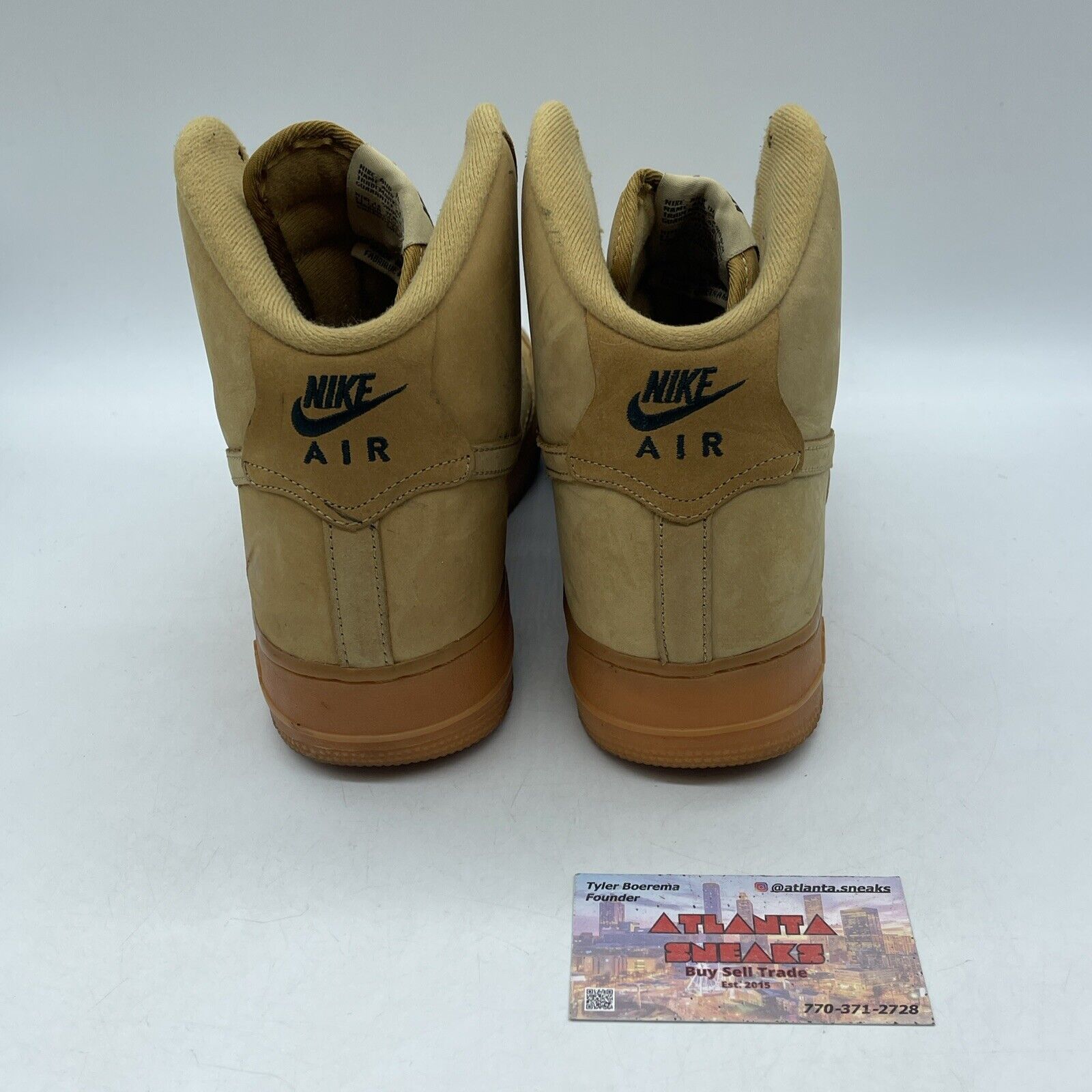 Size 11 - Nike Air Force 1 '07 LV8 WB High Flax Brown Black Suede (882096-200)