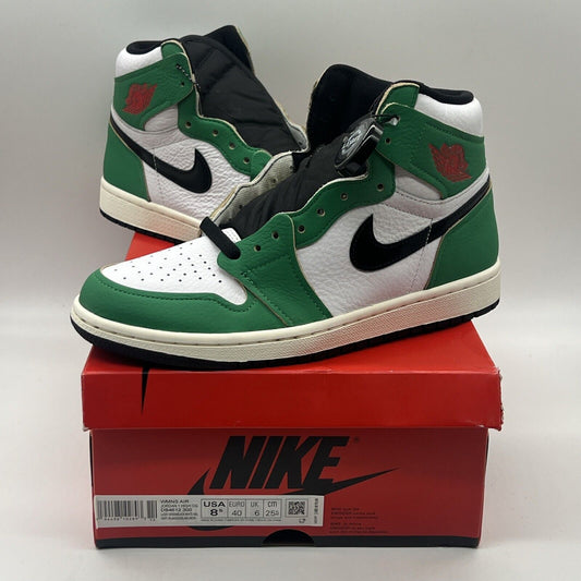 Size 8.5 - Air Jordan 1 Retro OG Lucky Green W Black White Red Brand New Og All