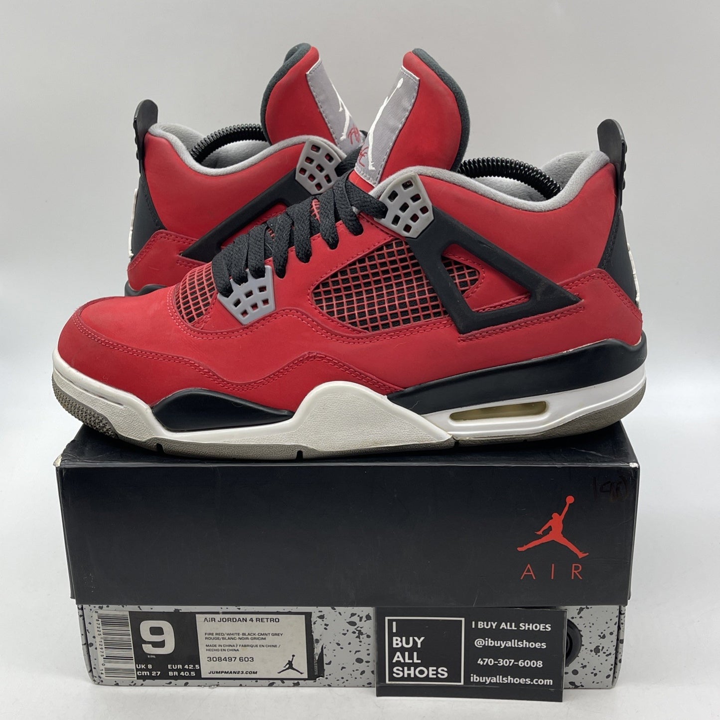Size 9 - Air Jordan 4 Retro Toro Bravo 2013 (308497-603)