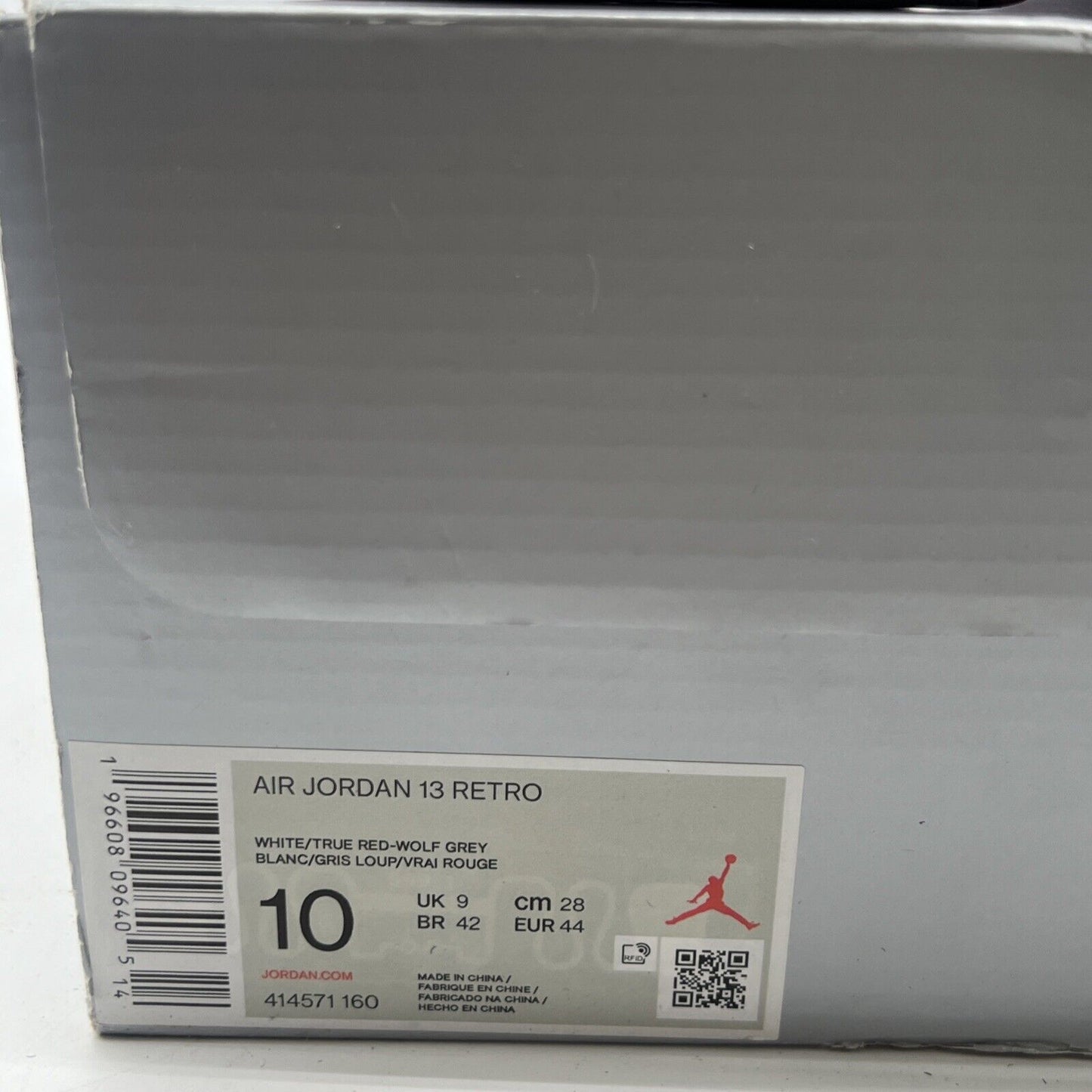Size 10 - Air Jordan 13 Retro White Wolf Grey (414571-160)