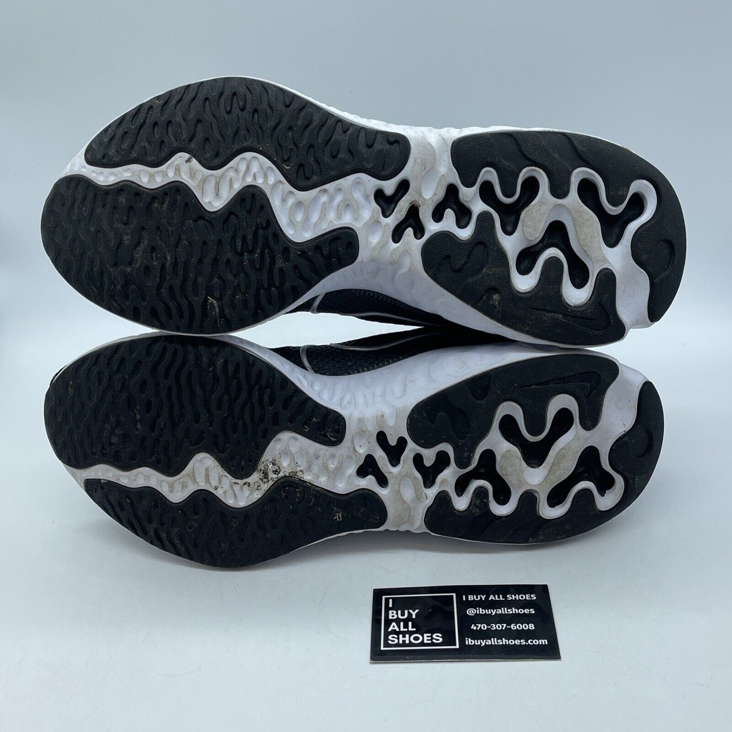 Size 12 - Nike Renew Run 4E Wide Black White Grey Suede Leather (CW7437-002)