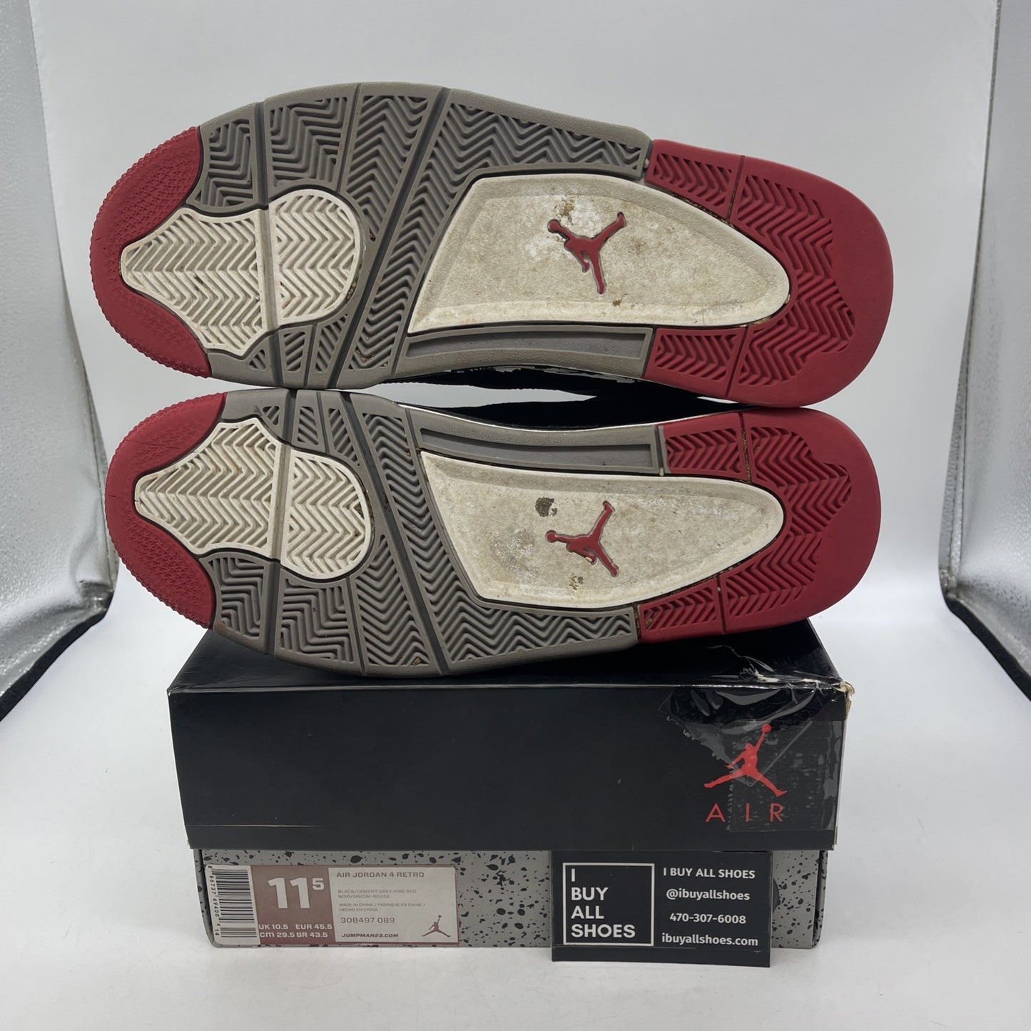 Size 11.5 - Air Jordan 4 Retro bred release 2012 (308497-089)