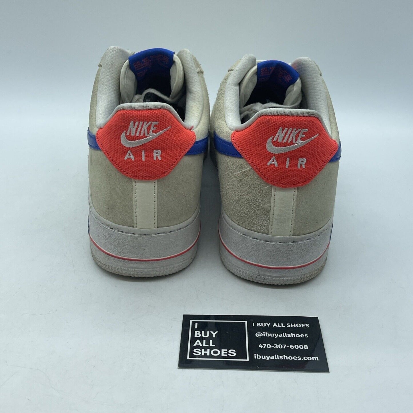 Size 13 - Nike Air Force 1 '07 LV8 Coconut Milk Hyper Royal Suede (DM8314-100)