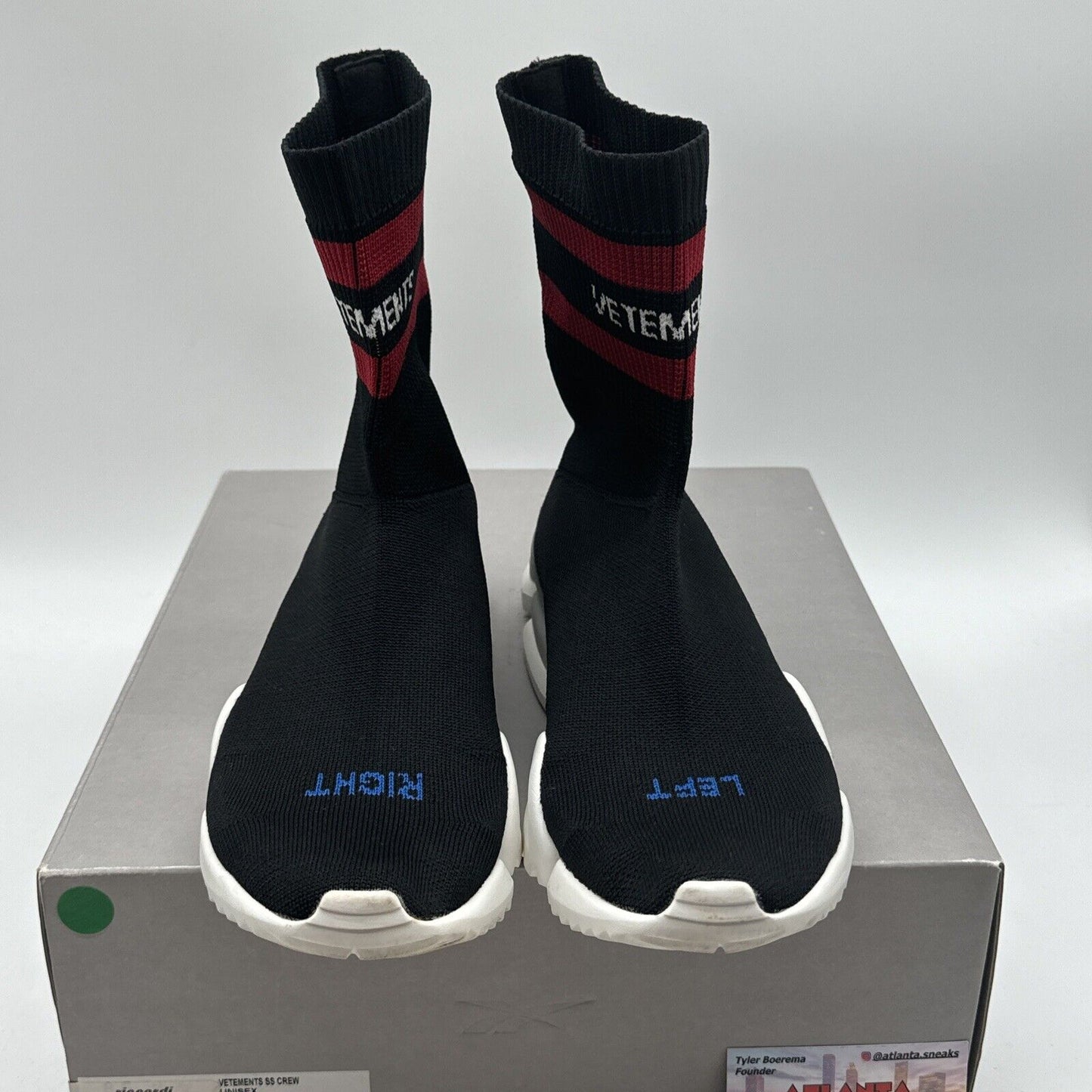 Size 8.5 - Reebok Vetements x Sock Pump Top High Black