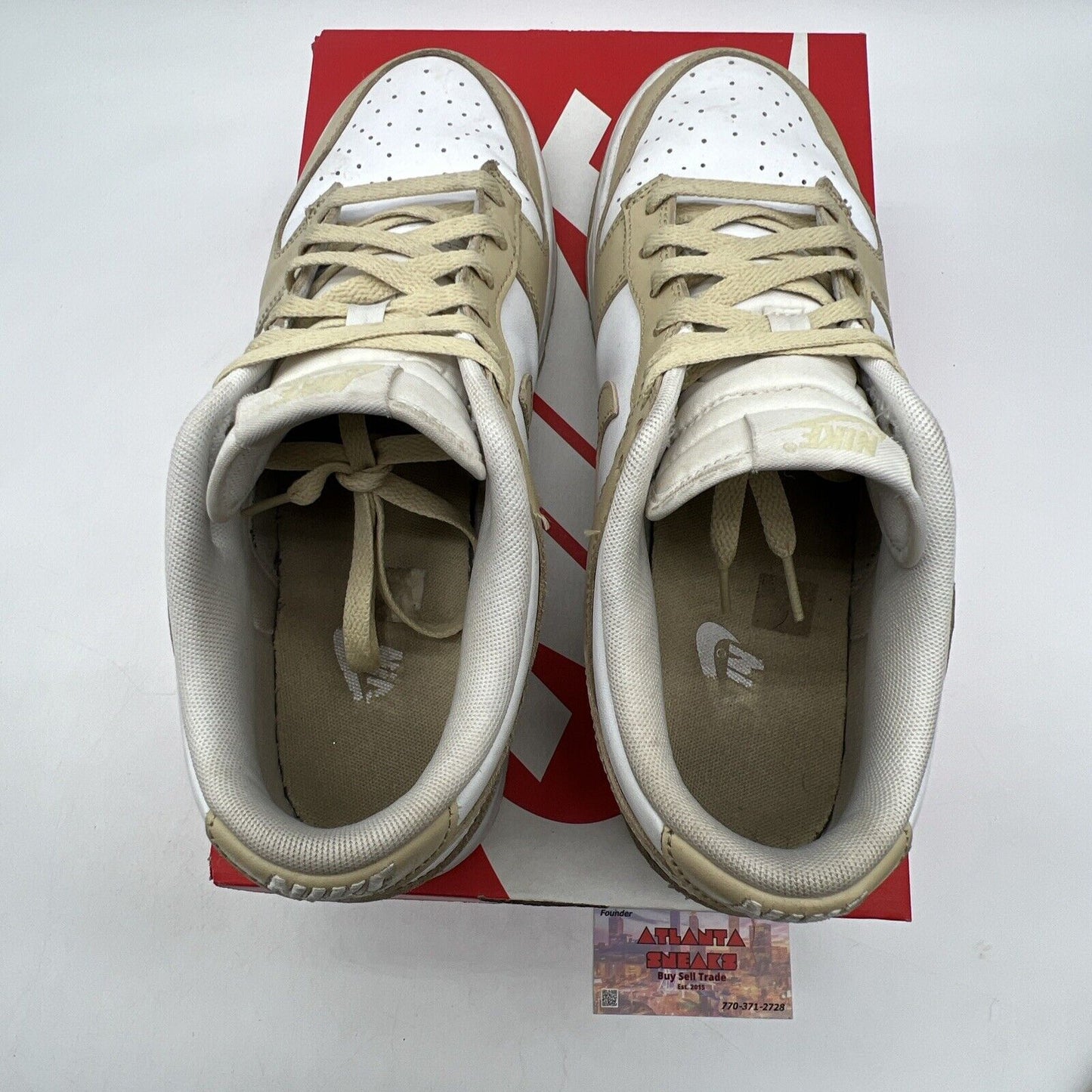 Size 9.5 - Nike Dunk Low Team Gold White Tan Leather (DV0833-100)