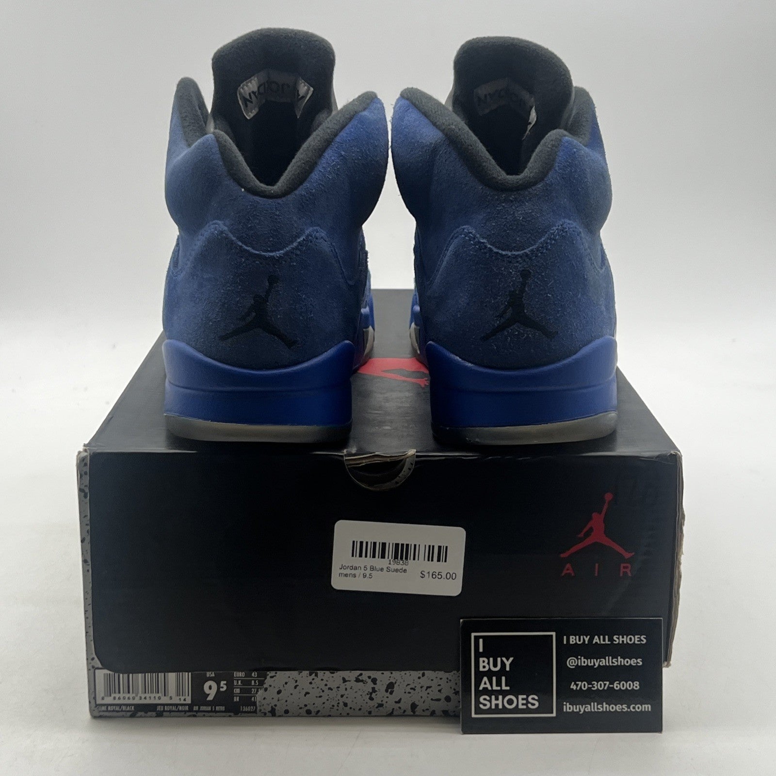 Size 9.5 - Air Jordan 5 Retro Blue Suede (136027-401)