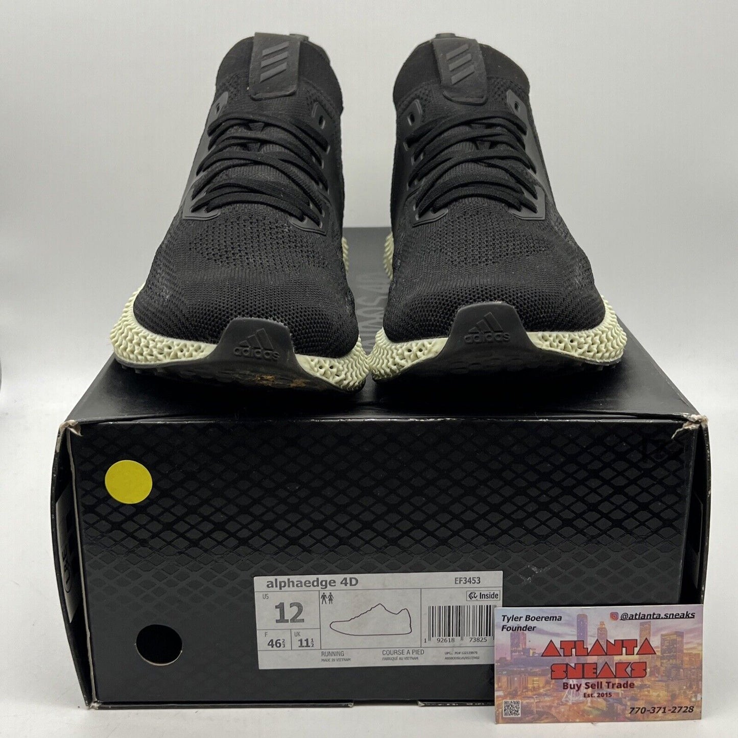 Size 12 - adidas AlphaEdge 4D Core Black (EF3453)