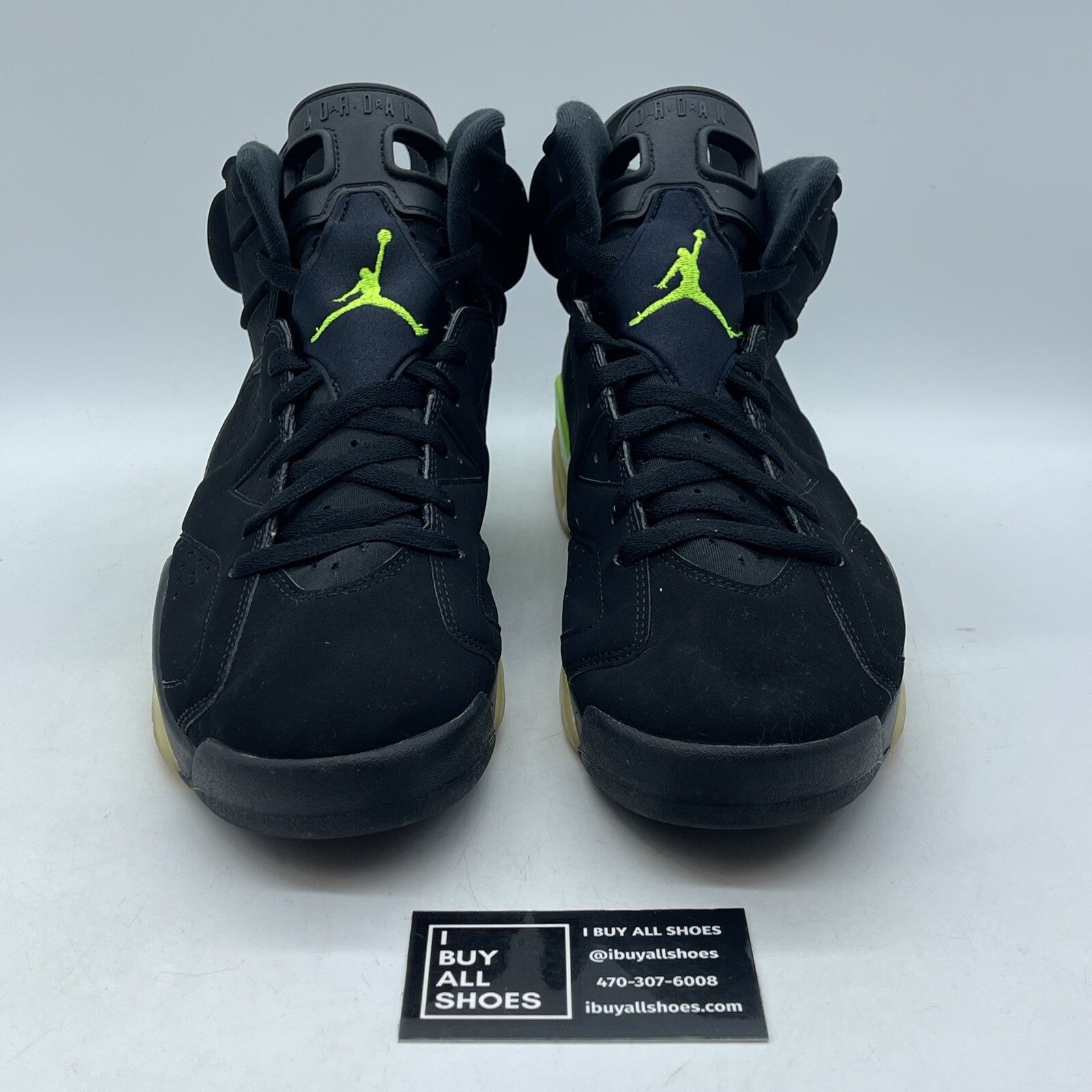 Size 12 - Jordan 6 Retro Electric Green 2021 Black Suede (CT8529-003)