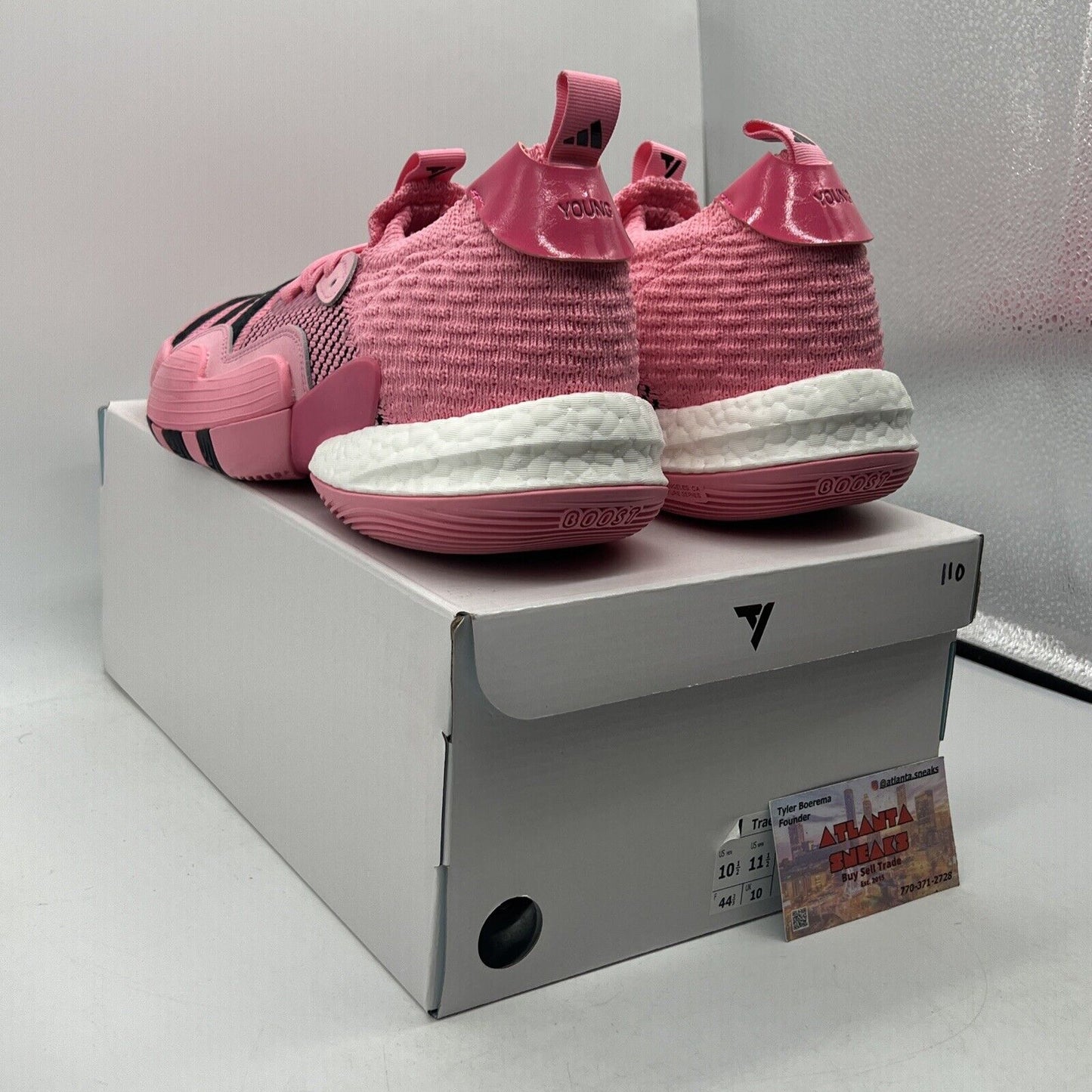 Size 10.5 - adidas Trae Young 2 Pink Trap House Black White (IE1667)