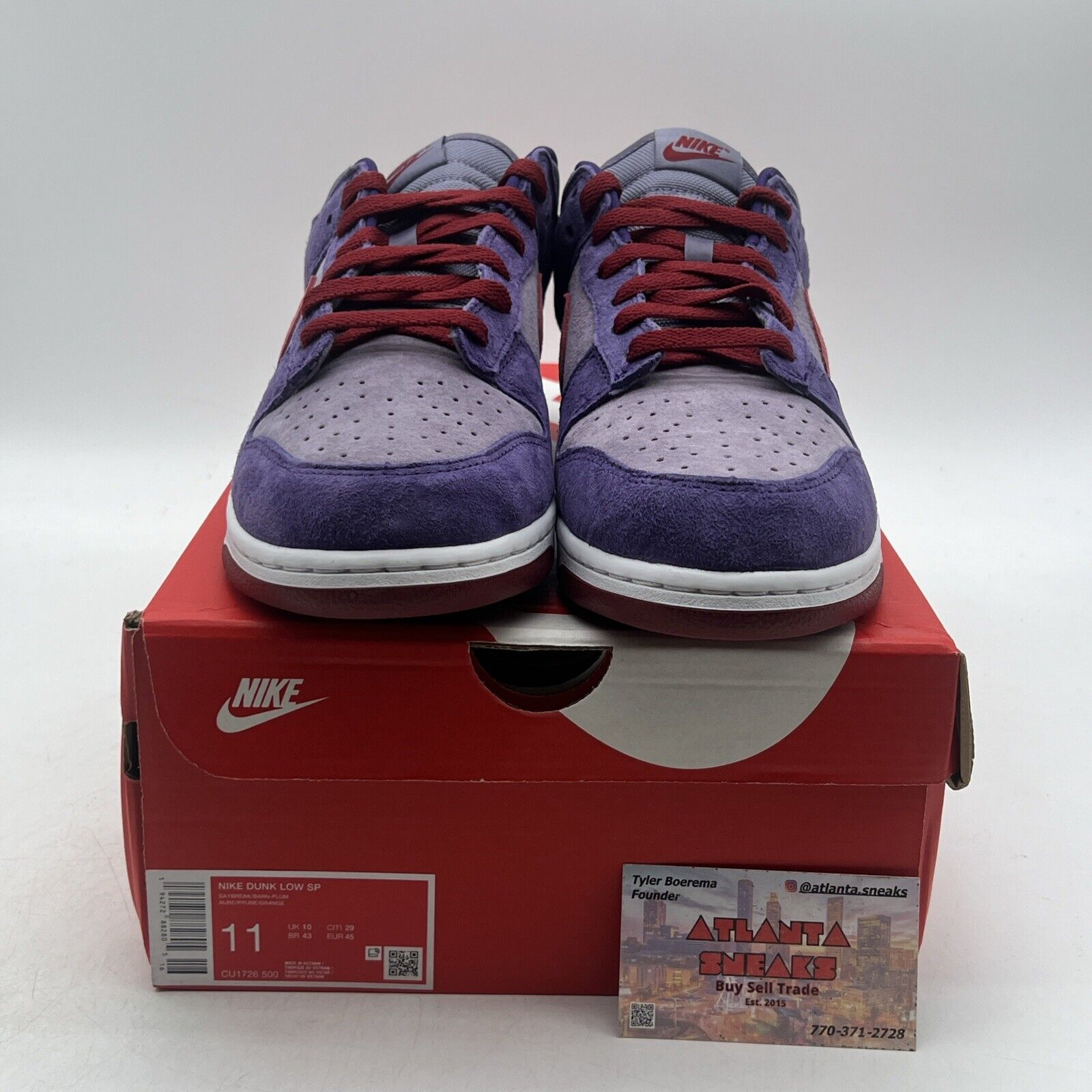 Size 11 - Nike Dunk Retro Vol. 1 SP 2020 Low Plum Suede Red Purple (CU1726-500)