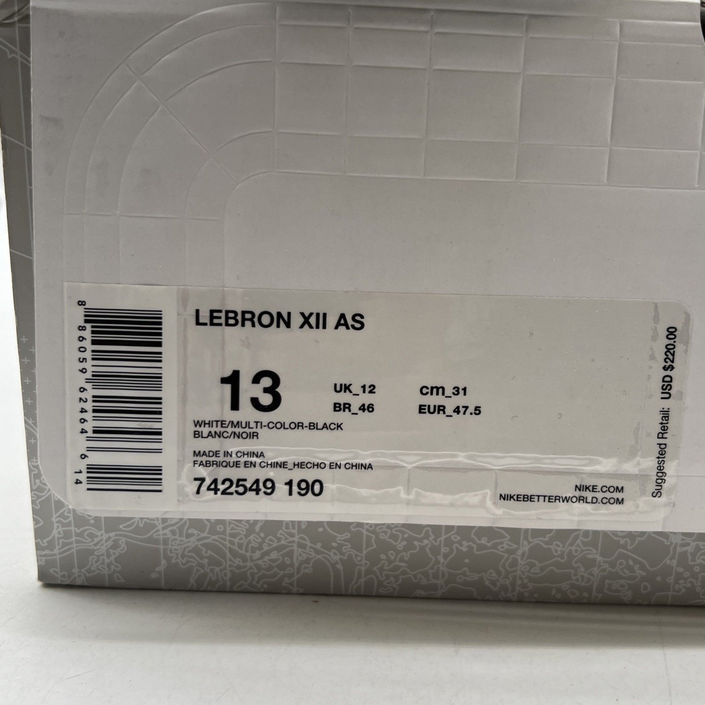 Size 13 - Nike LeBron 12 All Star (742549-190)