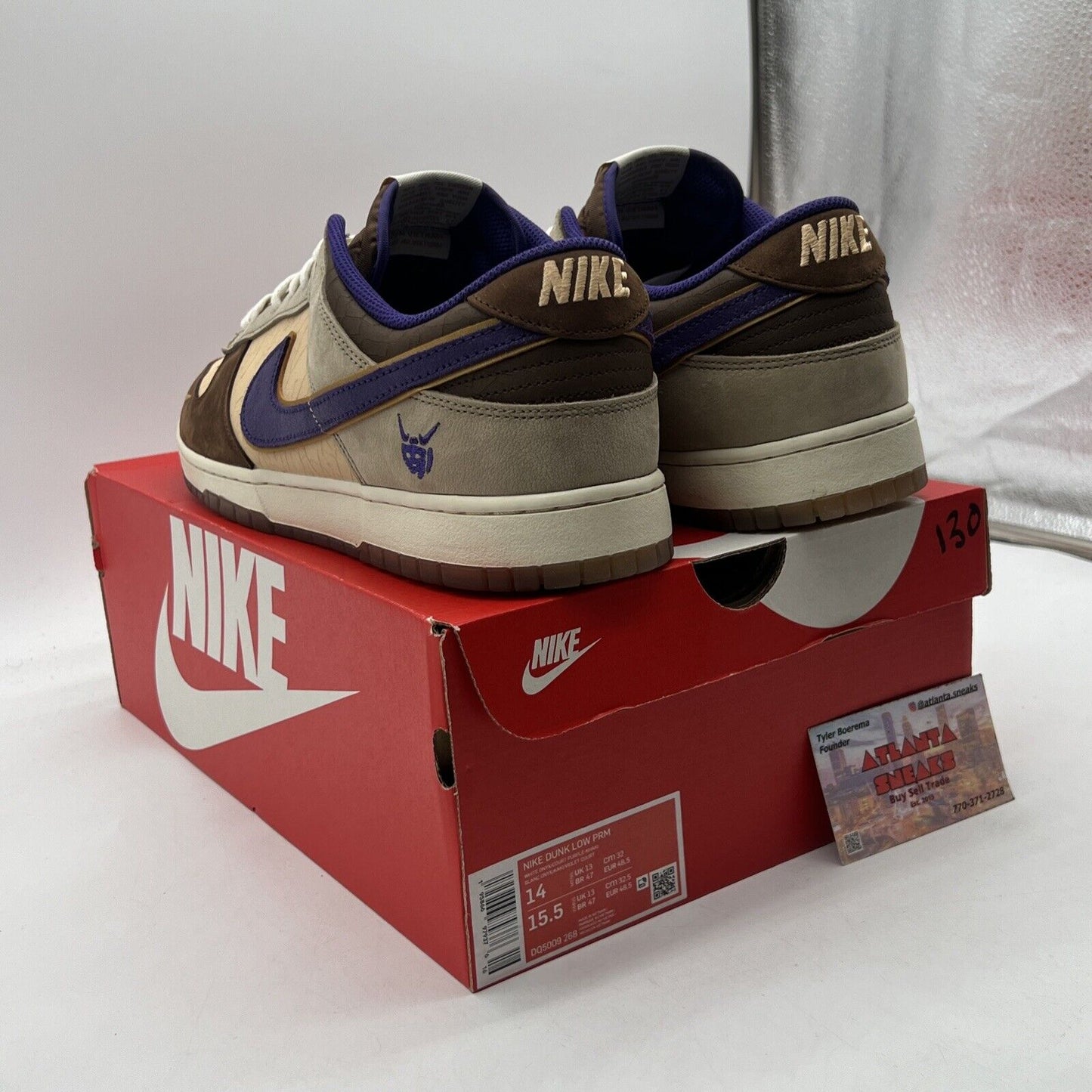 Size 14 - Nike Dunk Low Premium Setsubun Brown Tan Leather Suede (DD5009-268)