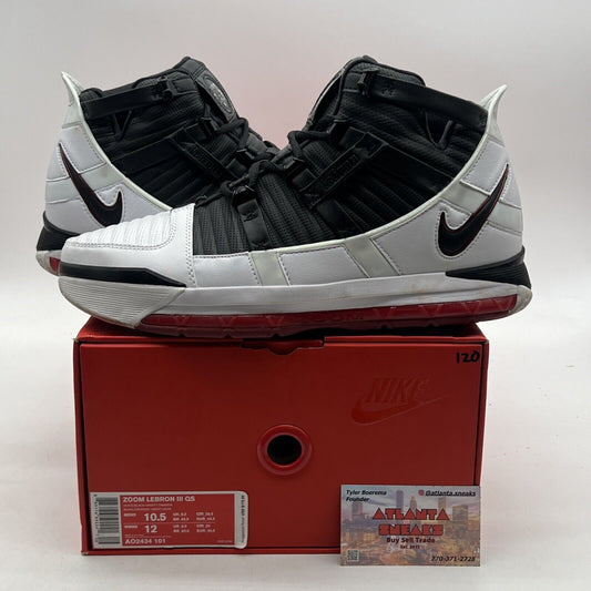 Size 10.5 - Nike Zoom LeBron 3 Retro QS 2019 Home (AO2434-101)