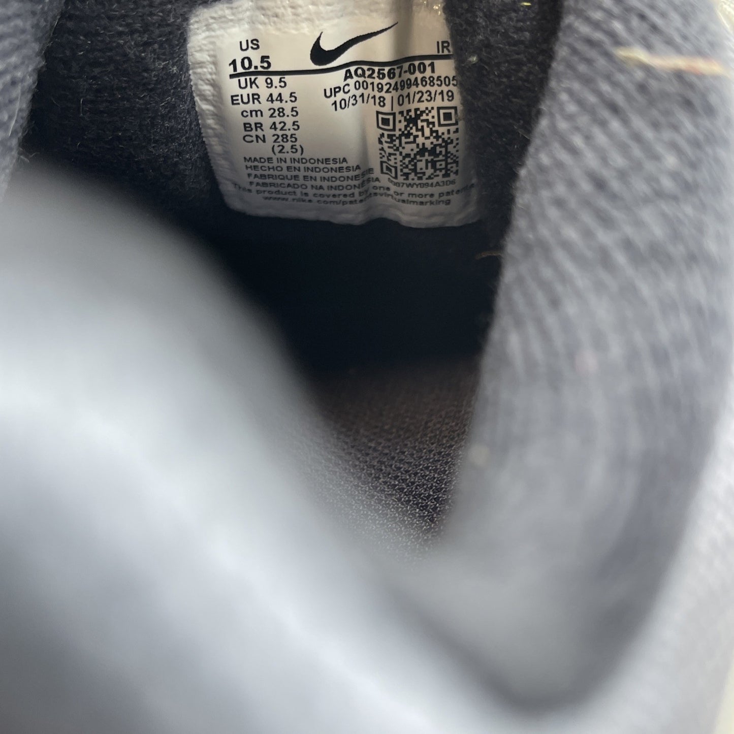 Size 10.5 - Nike Air Max Tailwind 4 Metro Grey Blue White Lather (AQ2567-001)