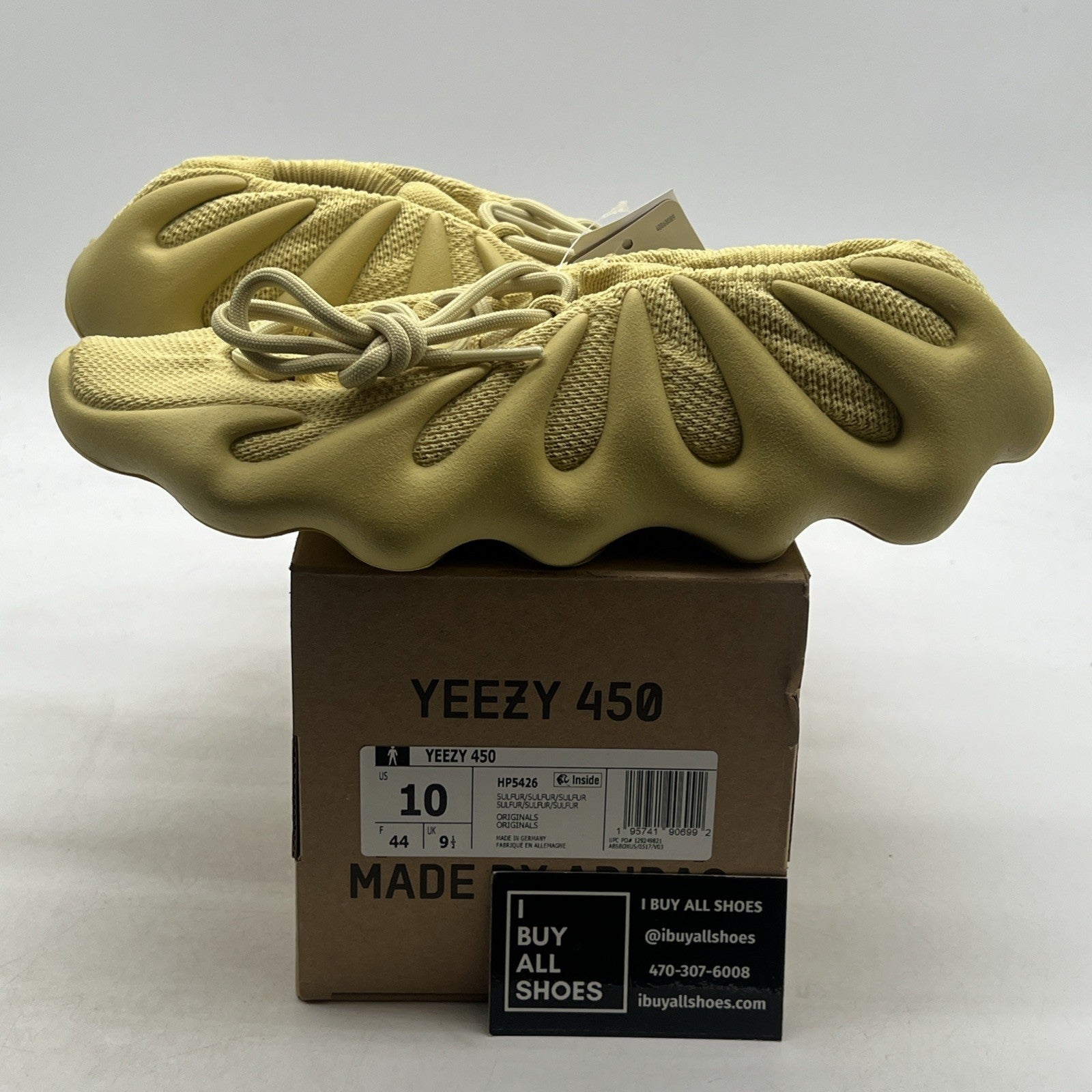 Size 10 - adidas Yeezy 450 Sulfur (HP5426)