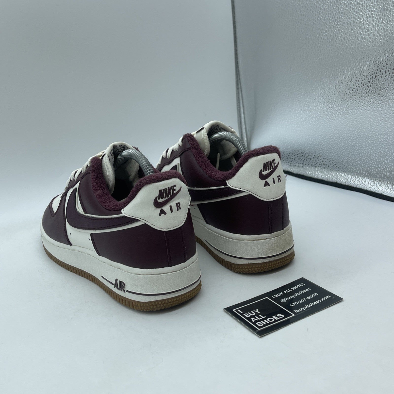 Size 8 - Nike Air Force 1 '07 LV8 College Pack - Night Maroon (DQ7659-102)