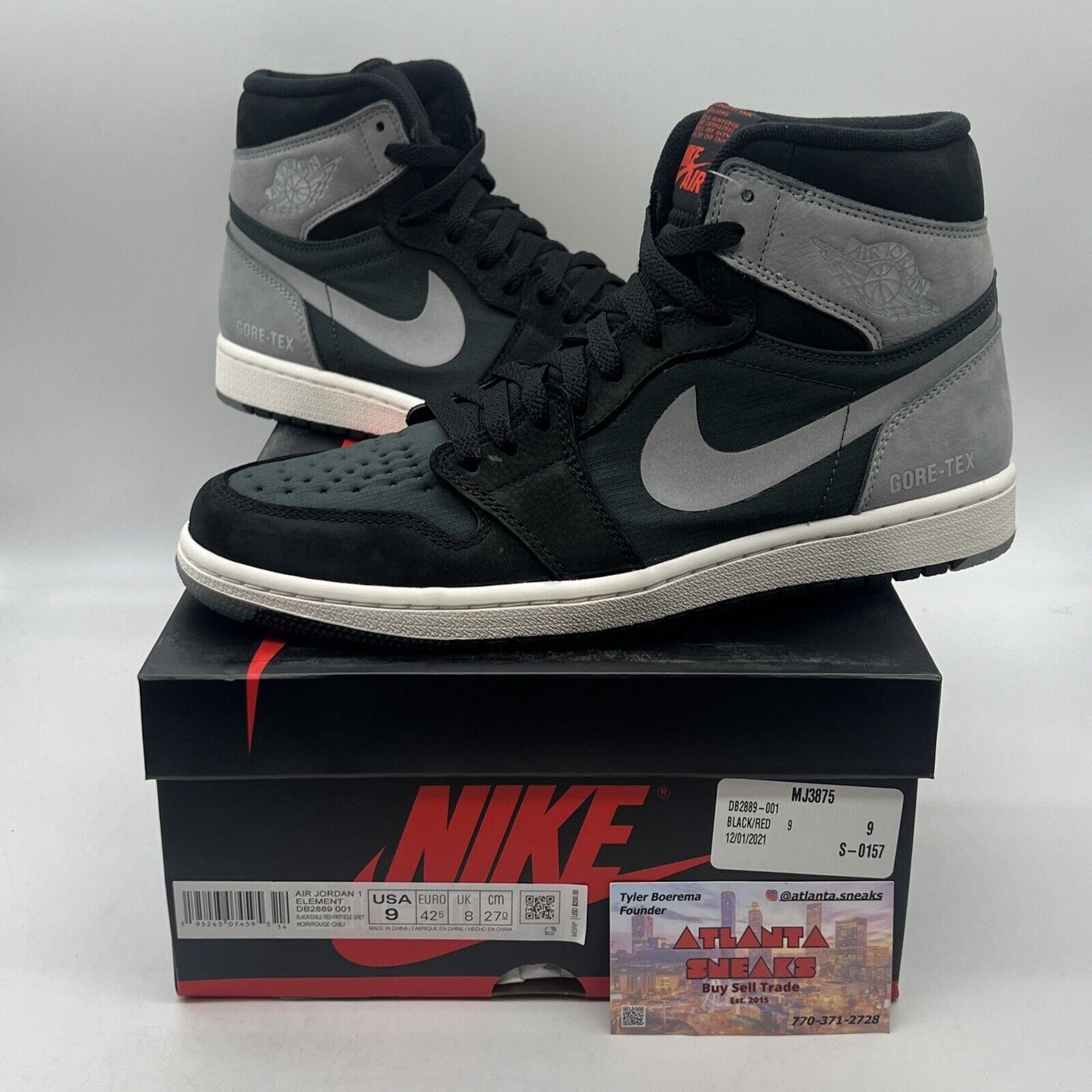 Size 9 - Jordan 1 Element Gore-Tex Partial Gray 2022 Brand New Og All