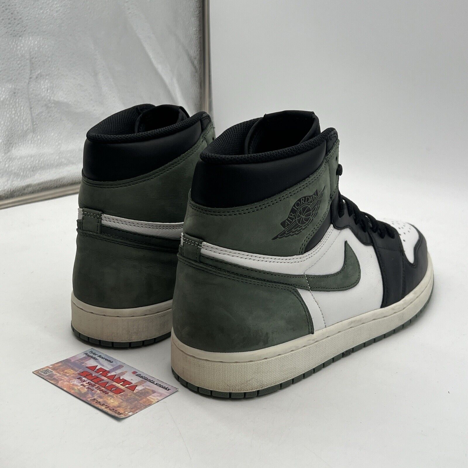 Size 12 -Air Jordan 1 Retro OG High Best Hand in the Game -Clay Green 555088-135