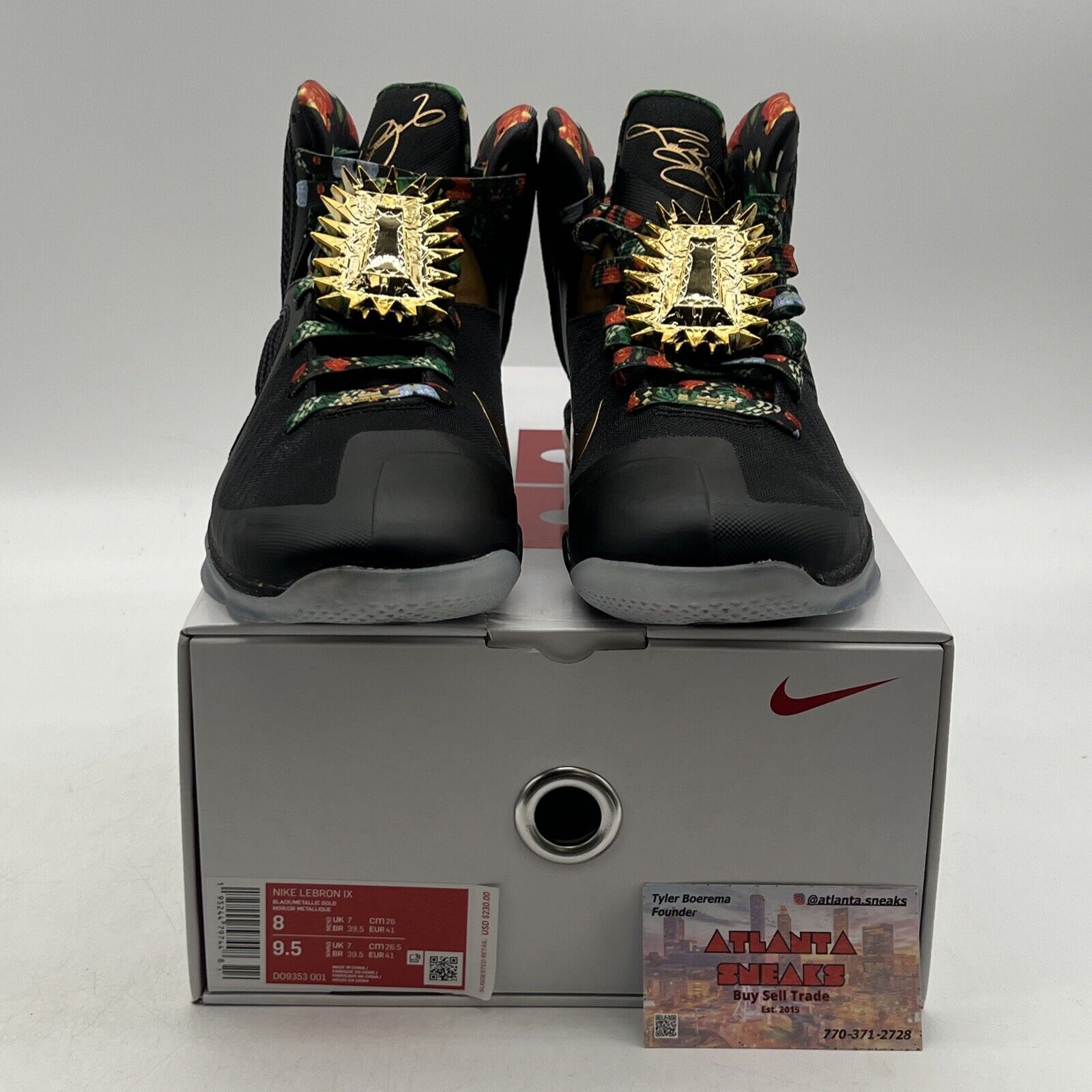 Size 8 - Nike LeBron 9 2022 Watch The Throne Black Gold (DO9353-001)