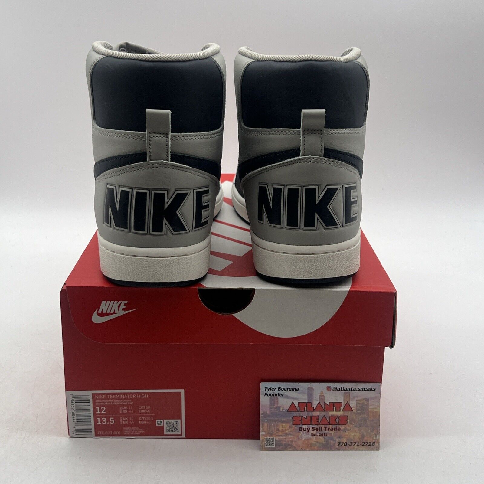 Size 12 - Nike Terminator High Georgetown Grey Navy (FB1832-001)