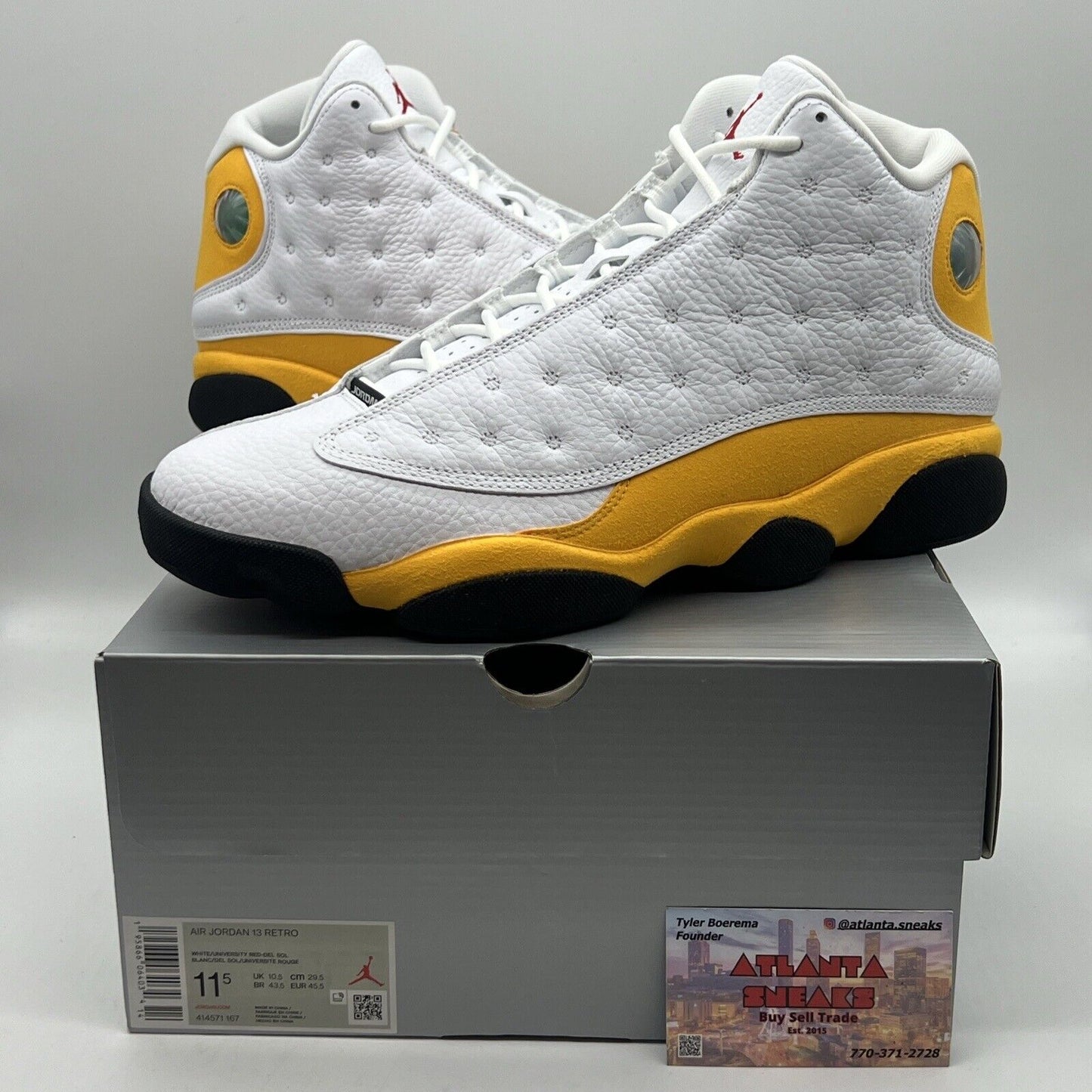 Size 11.5 - Jordan 13 Del Sol 2022 Brand New Og All Yellow White Black