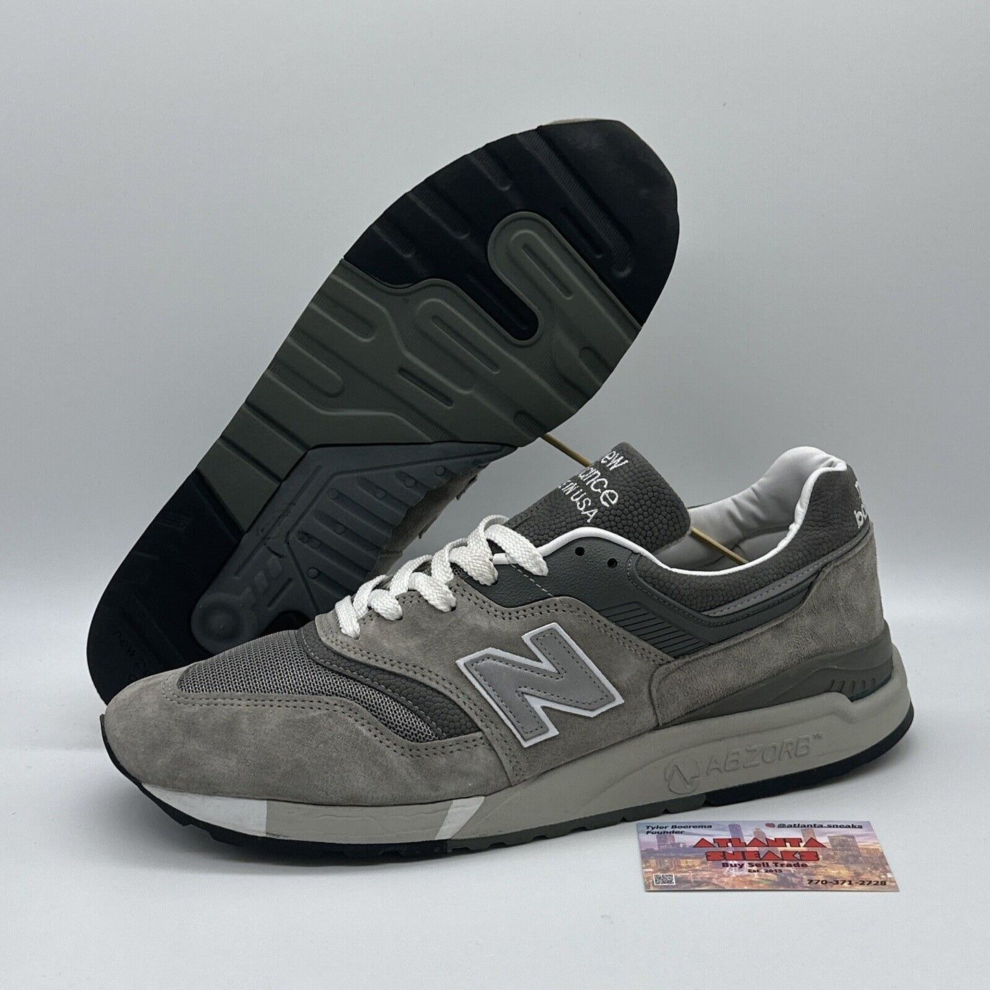 Size 13 - New Balance 997.5 Gray White