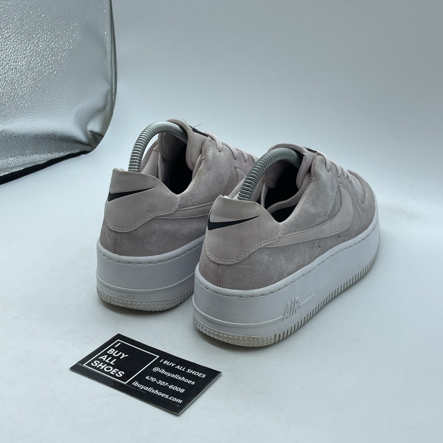 Size 9W - Nike Air Force 1 Sage Low Barely Rose Pink Black Suede (AR5339-604)