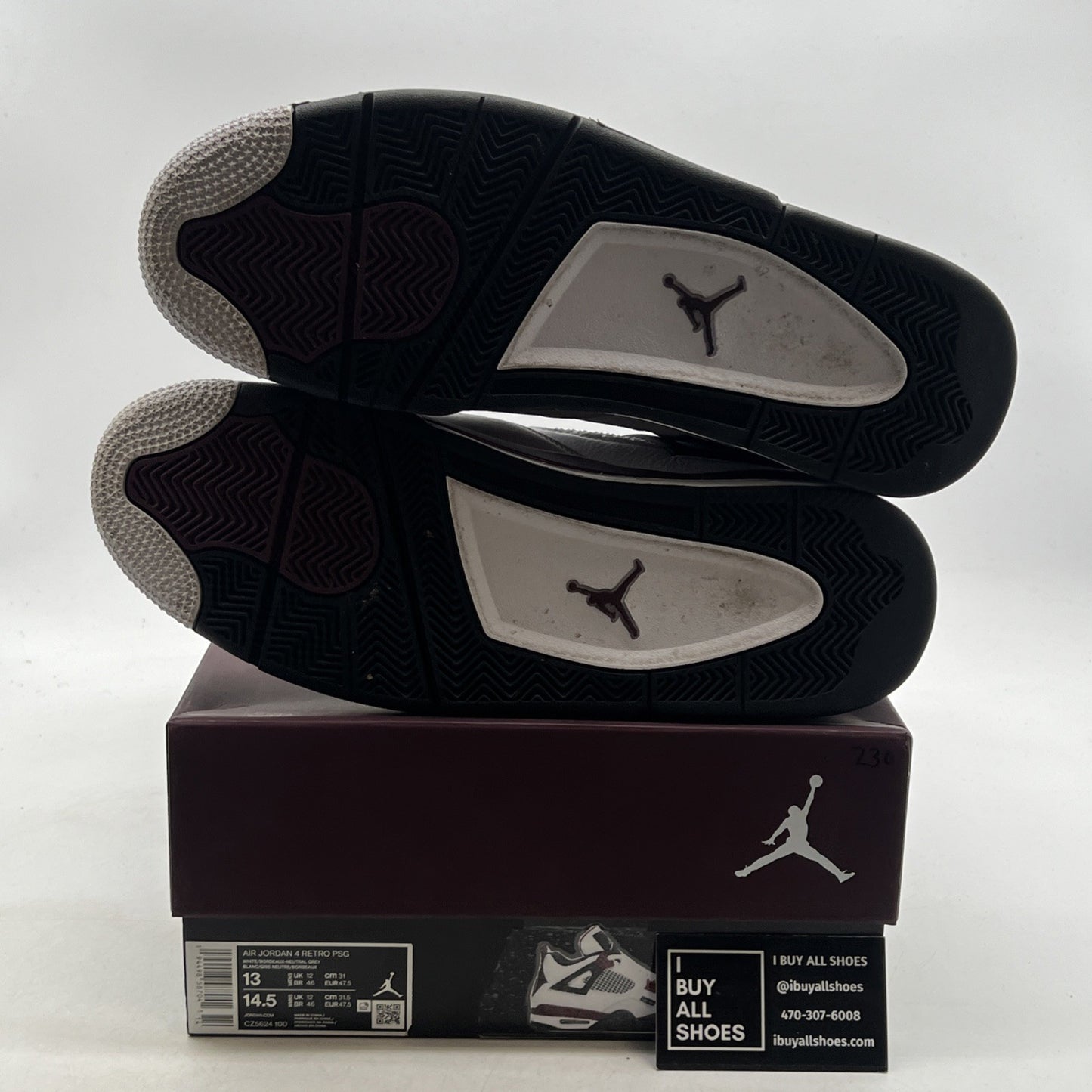 Size 13 - Air Jordan 4 Retro x Paris Saint-Germain Bordeaux 2020 (CZ5624-100)