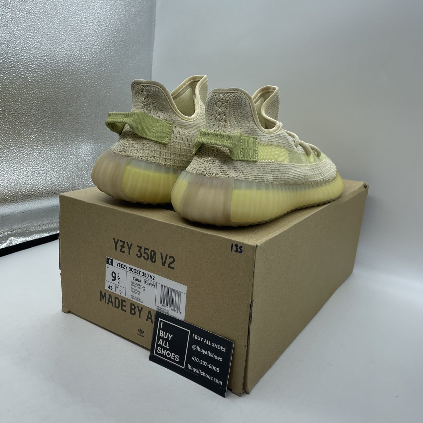 Size 9.5 - adidas Yeezy Boost 350 V2 Flax Yellow Suede (FX9028)