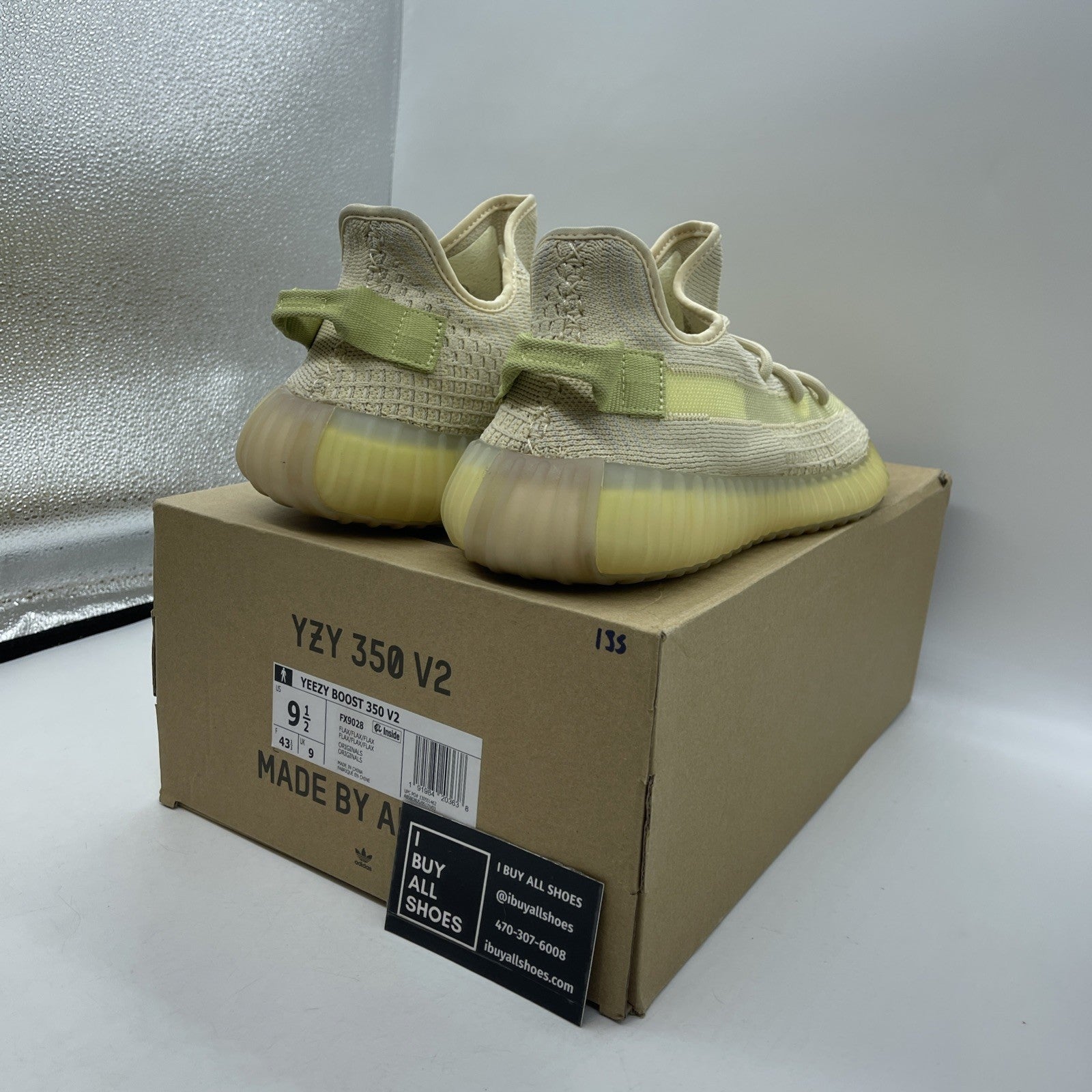 Size 9.5 - adidas Yeezy Boost 350 V2 Flax Yellow Suede (FX9028)
