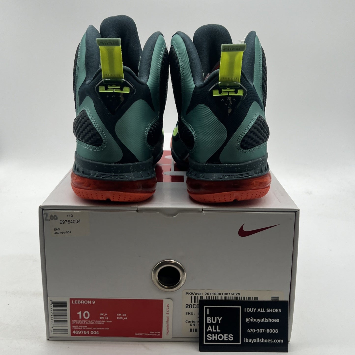Size 10 - Nike LeBron 9 Cannon - (469764-004)