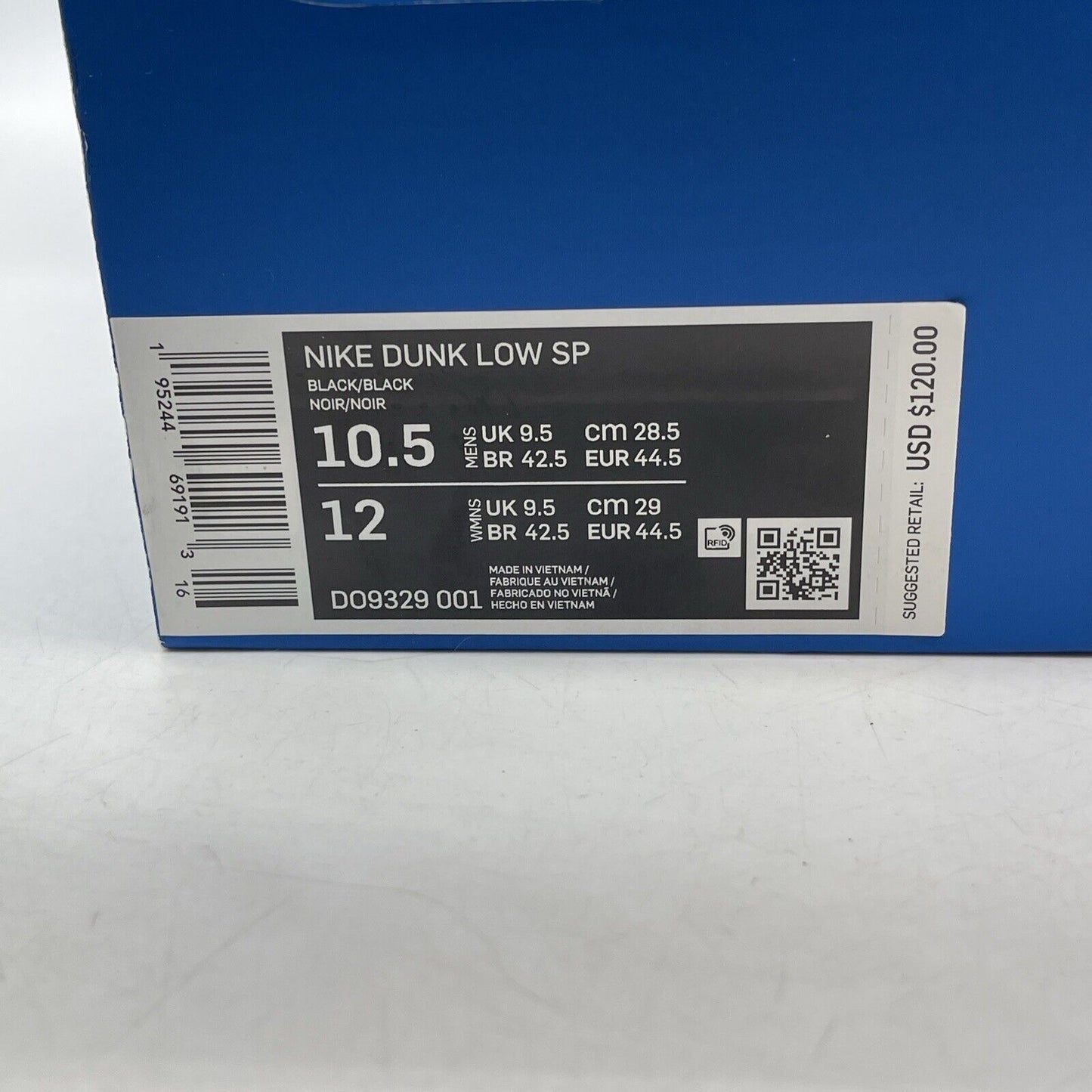 Size 10.5 - Nike Dunk Low x Undefeated Dunk Vs AF1 Black Suede (DO9329-001)