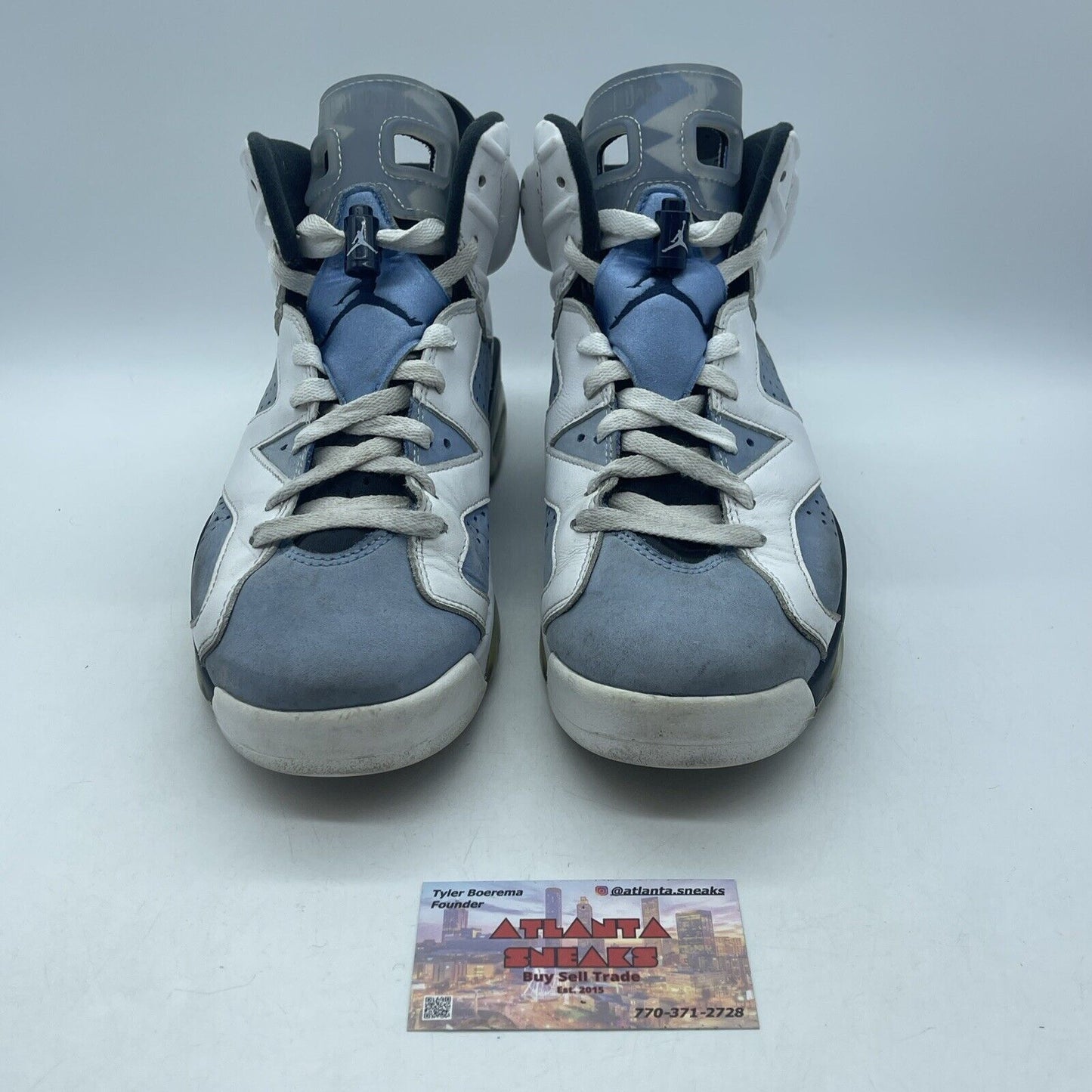 Size 9 - Jordan 6 Retro Mid UNC Home Blue Suede White Leather (CT8529-410)