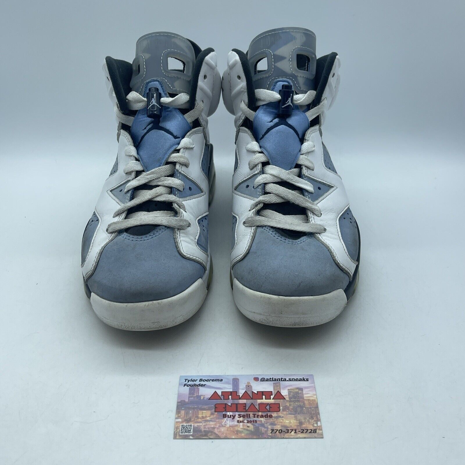 Size 9 - Jordan 6 Retro Mid UNC Home Blue Suede White Leather (CT8529-410)