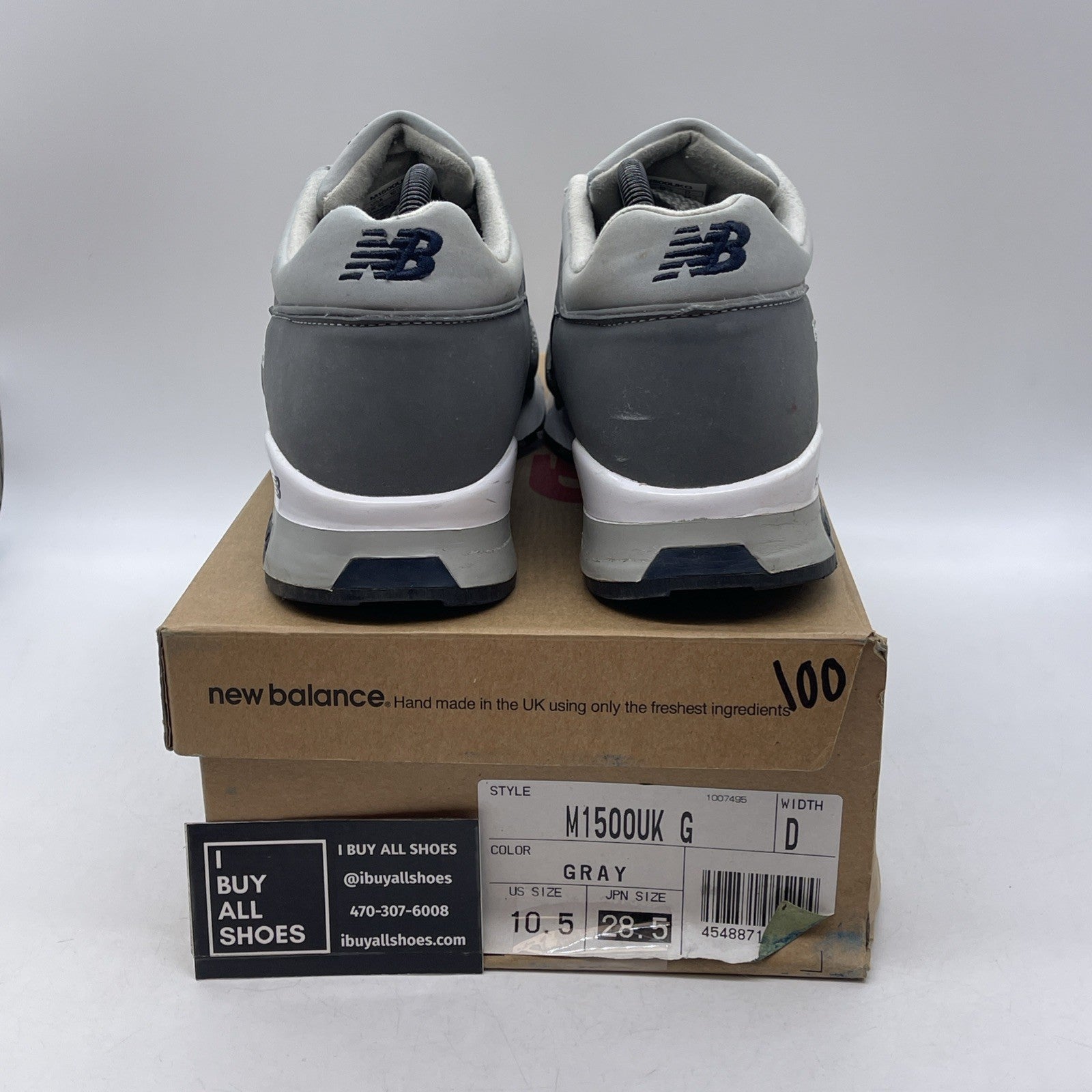 Size 10.5 - New Balance 1500 Made In England Steel Grey (U1500UKG)