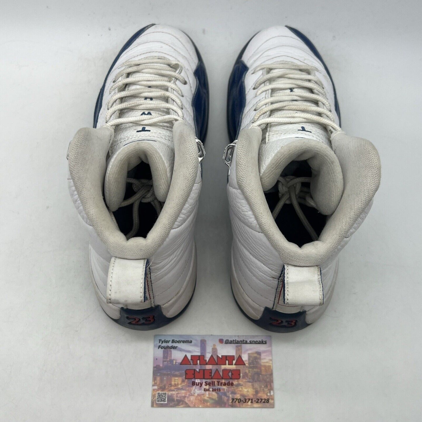 Size 6.5Y (GS) - Jordan 12 Retro 2016 Mid French Blue White Leather (153265-113)