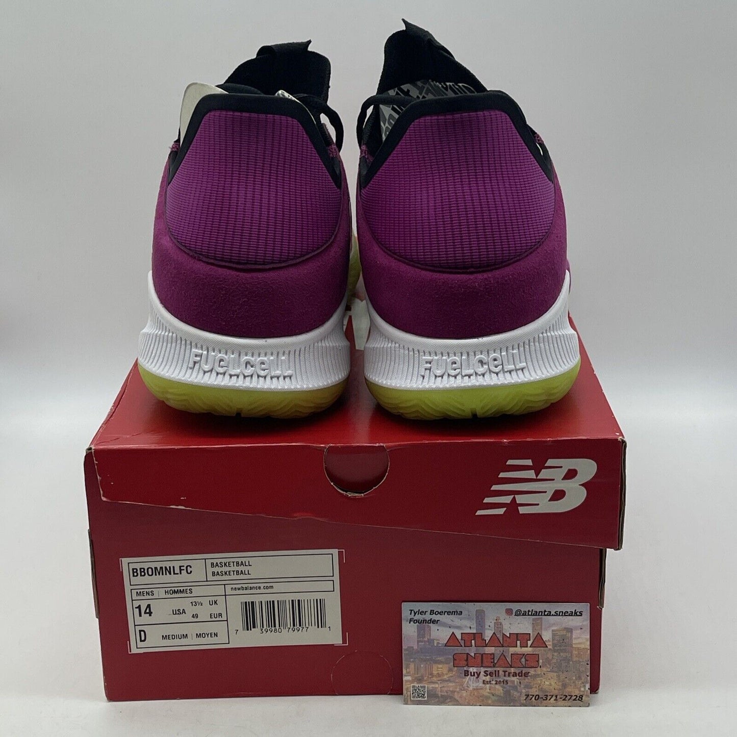 Size 14 - New Balance OMN1S Low Berry Lime Purple White Suede Leather (BBOMNLFC)