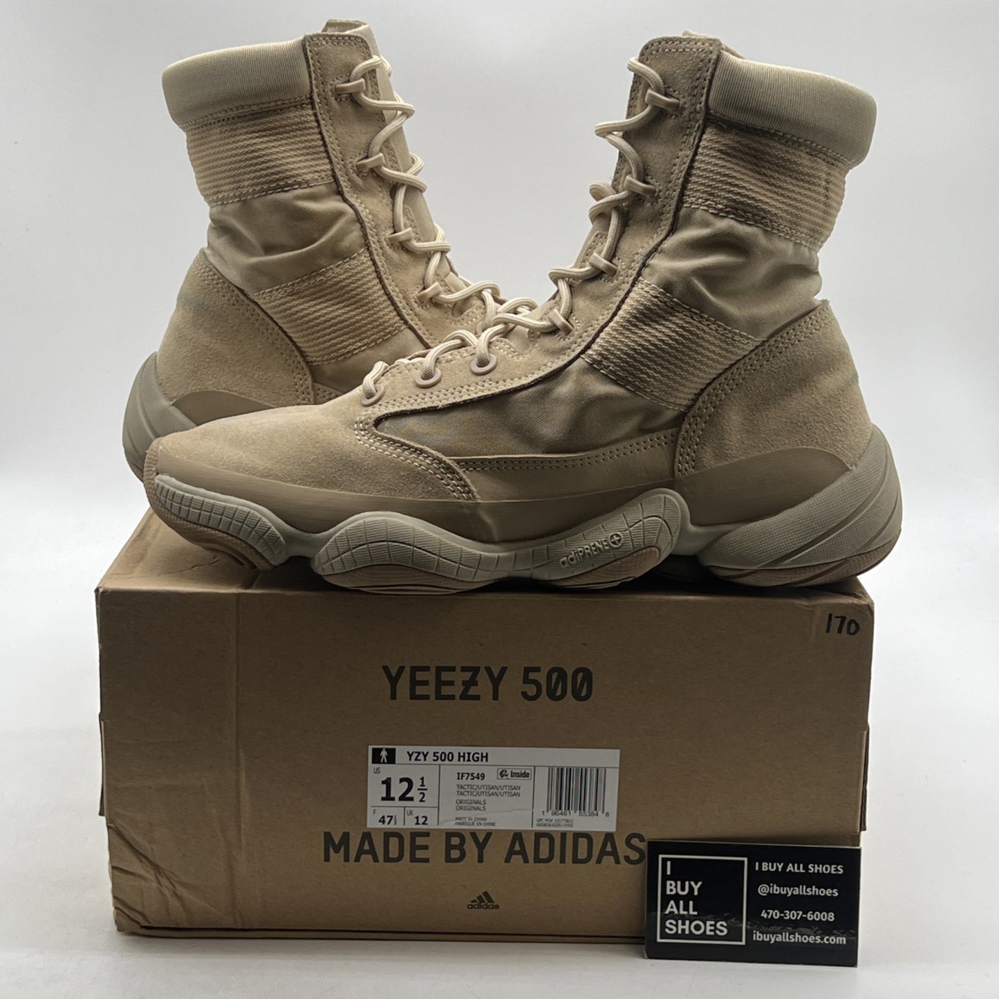 Size 12.5 - adidas Yeezy 500 Tactical High Sand (IF7549)