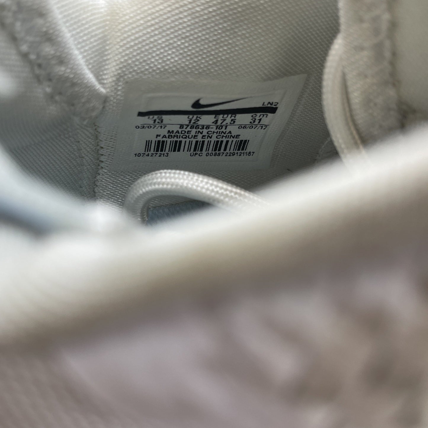 Size 13 - Nike LeBron 14 Low Ice Suede Leather (878636-101)