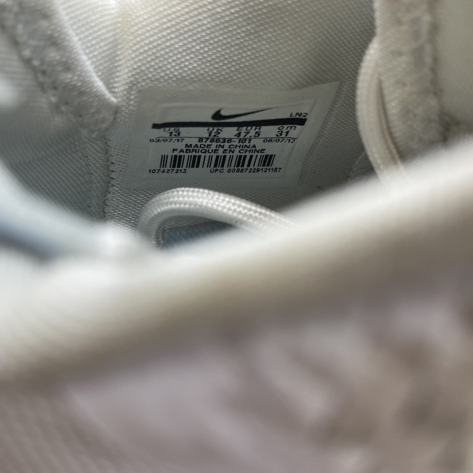 Size 13 - Nike LeBron 14 Low Ice Suede Leather (878636-101)