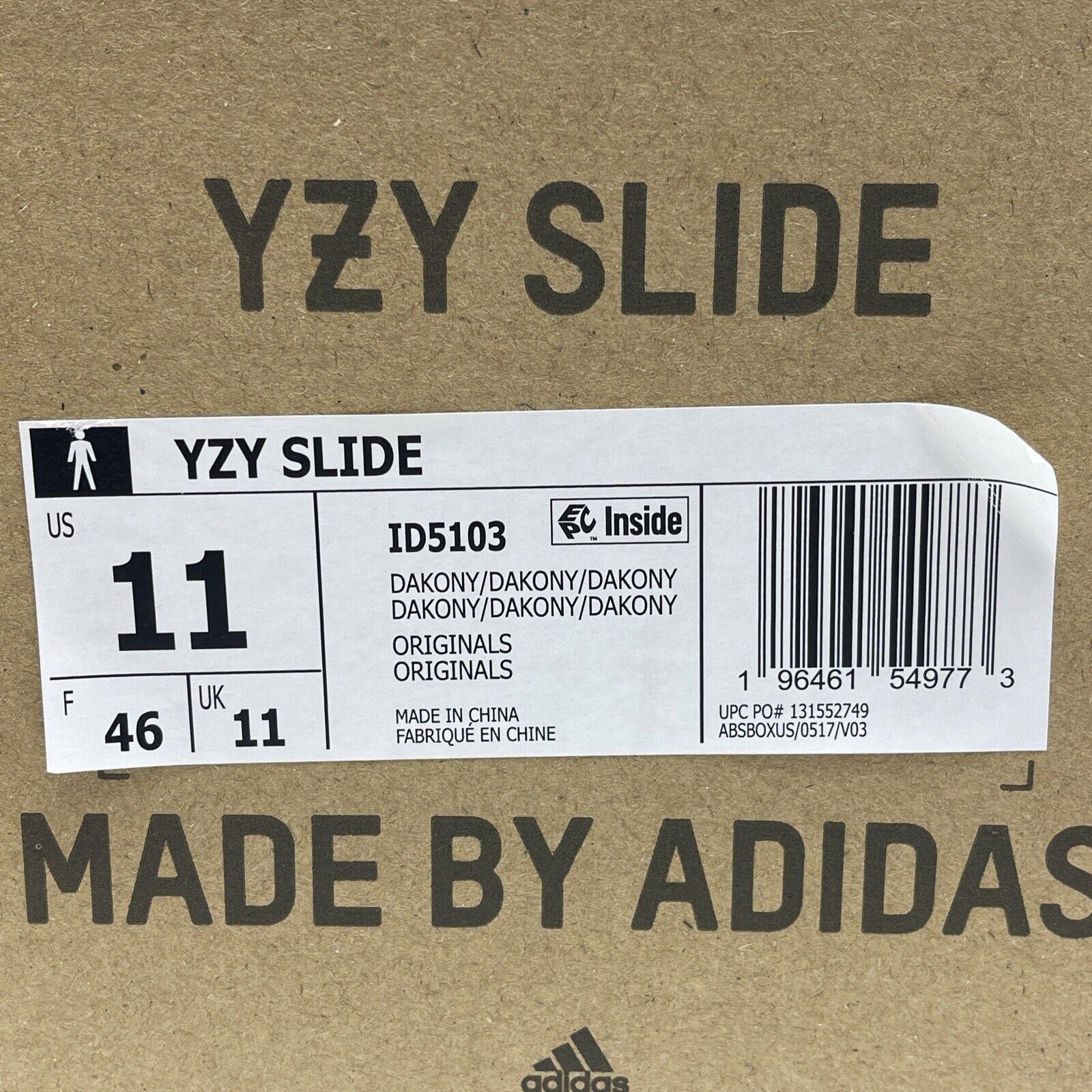 Size 11 - Adidas Yeezy Slide Black (ID5103)