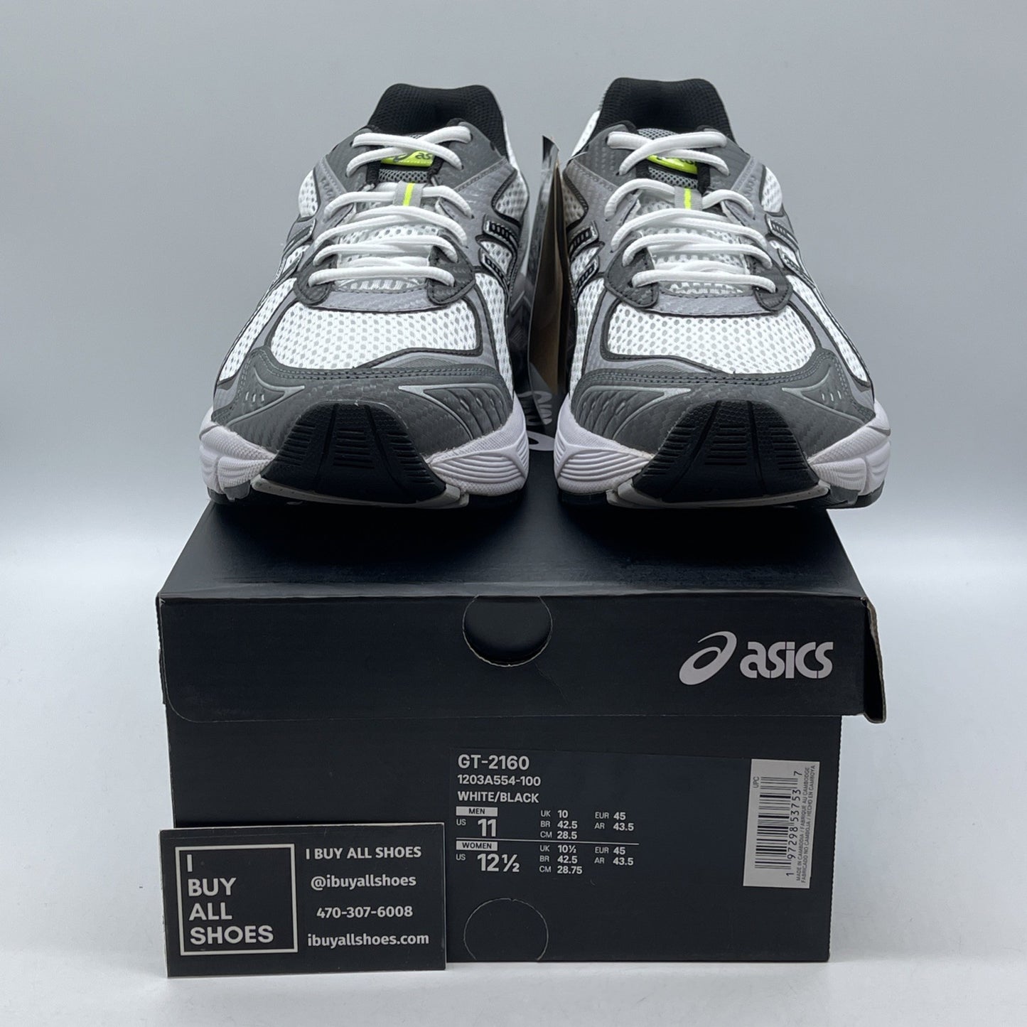 Size 11 - Asics GT-2160 "JJJJOUND WHITE" 2024 1203A554 100 (9086-37)